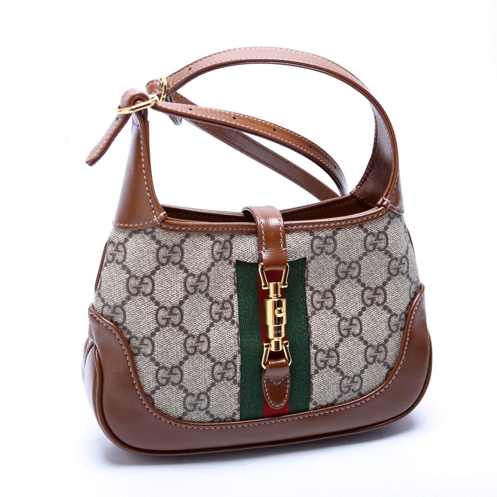 Gucci 637092 Jackie 1961 Mini Hobo Brown Bag