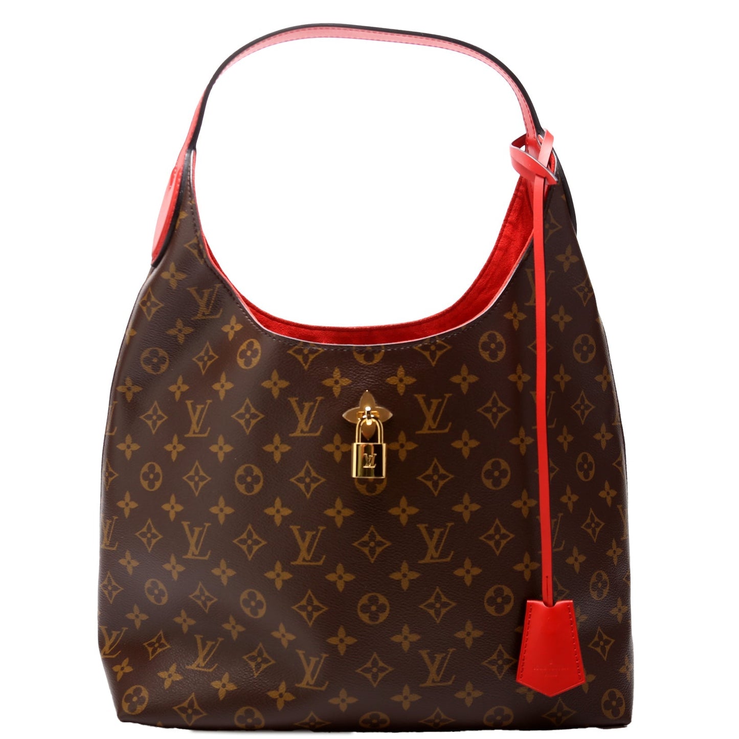 Louis Vuitton Flower Hobo Monogram Red