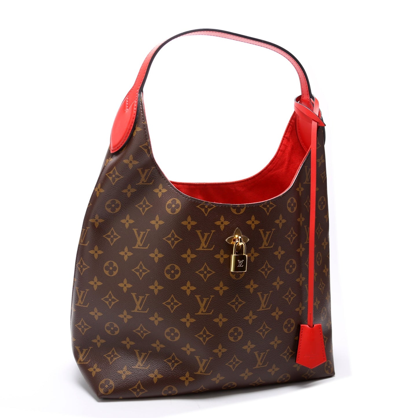Louis Vuitton Flower Hobo Monogram Red