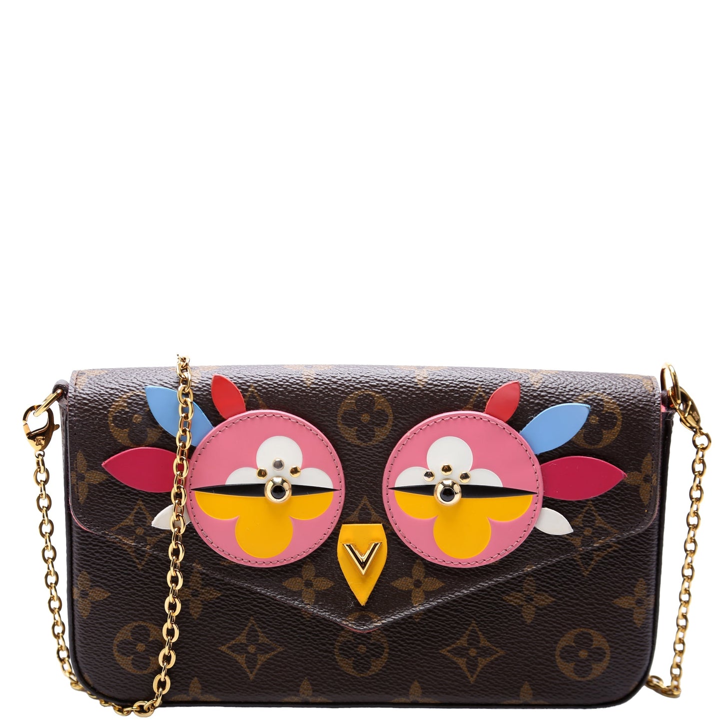 Louis Vuitton Pochette Felicie Lovely Bird Monogram Pink