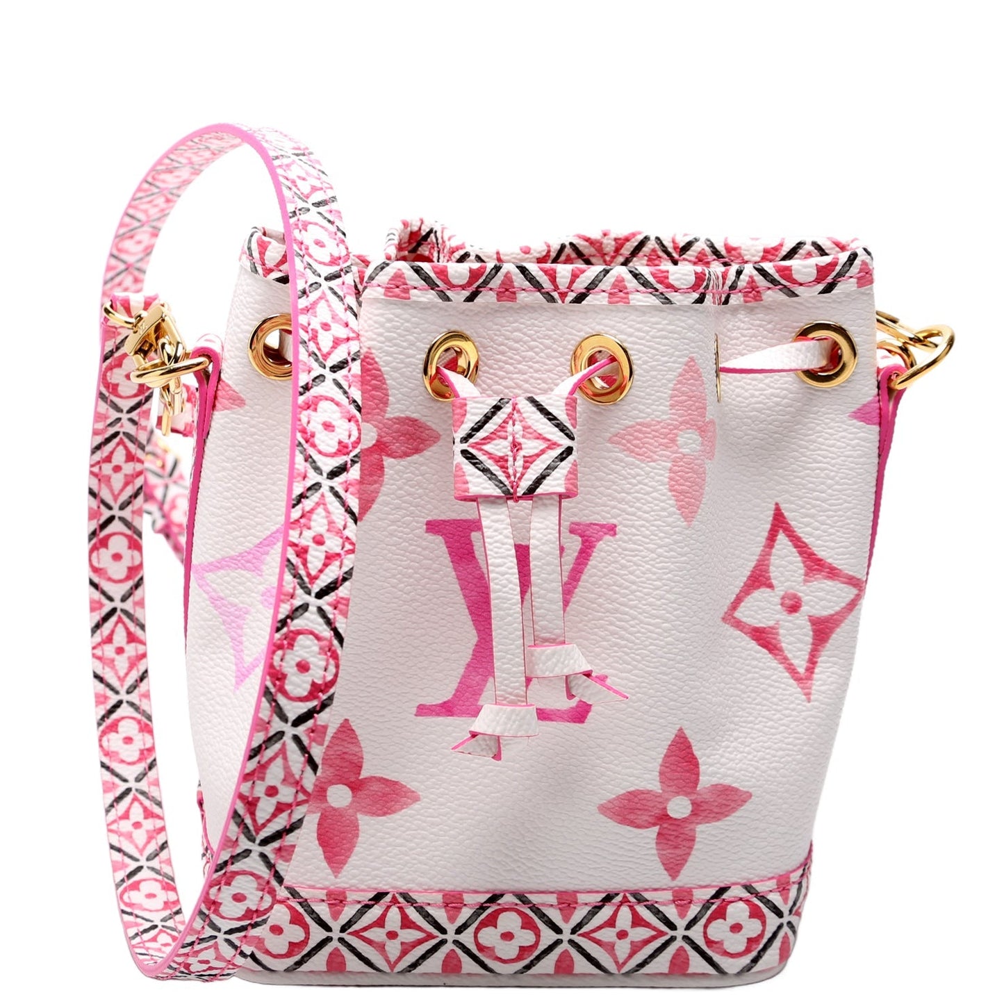 Louis Vuitton Nano Noe Watercolor By The Pool Pink