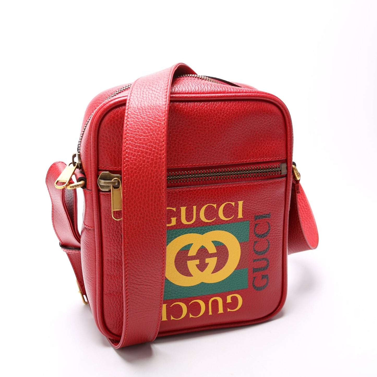 Gucci 523591 Retro Logo Medium Messenger Red Bag
