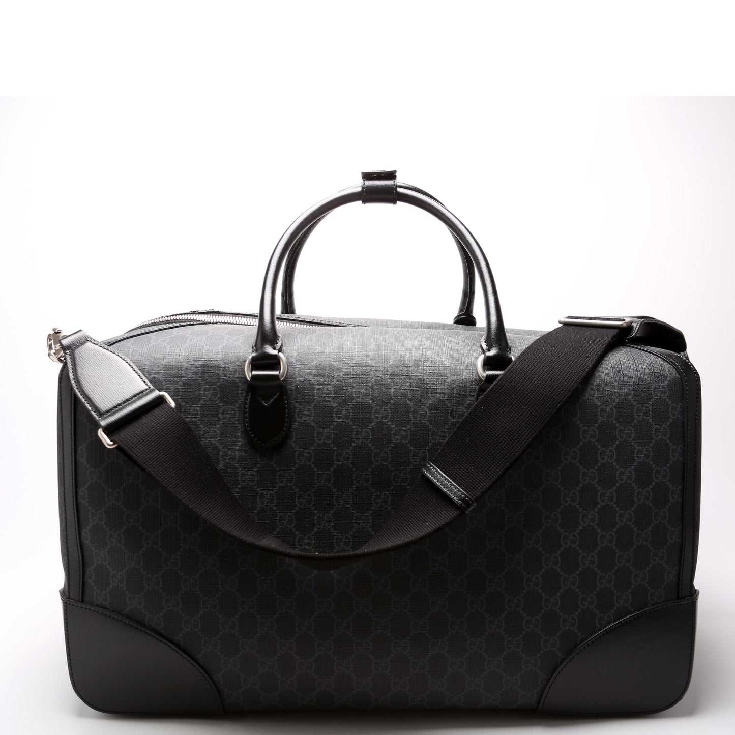 Gucci 696015 GG Supreme Interlocking G Large Duffle Black Bag