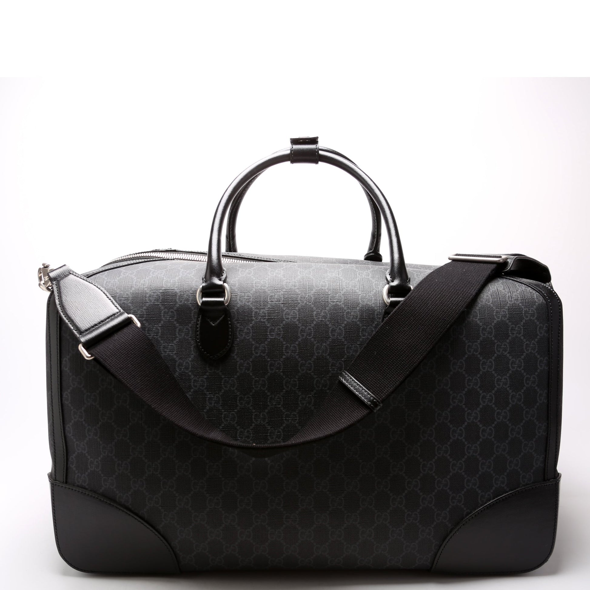 Gucci 696015 GG Supreme Interlocking G Large Duffle Black Bag