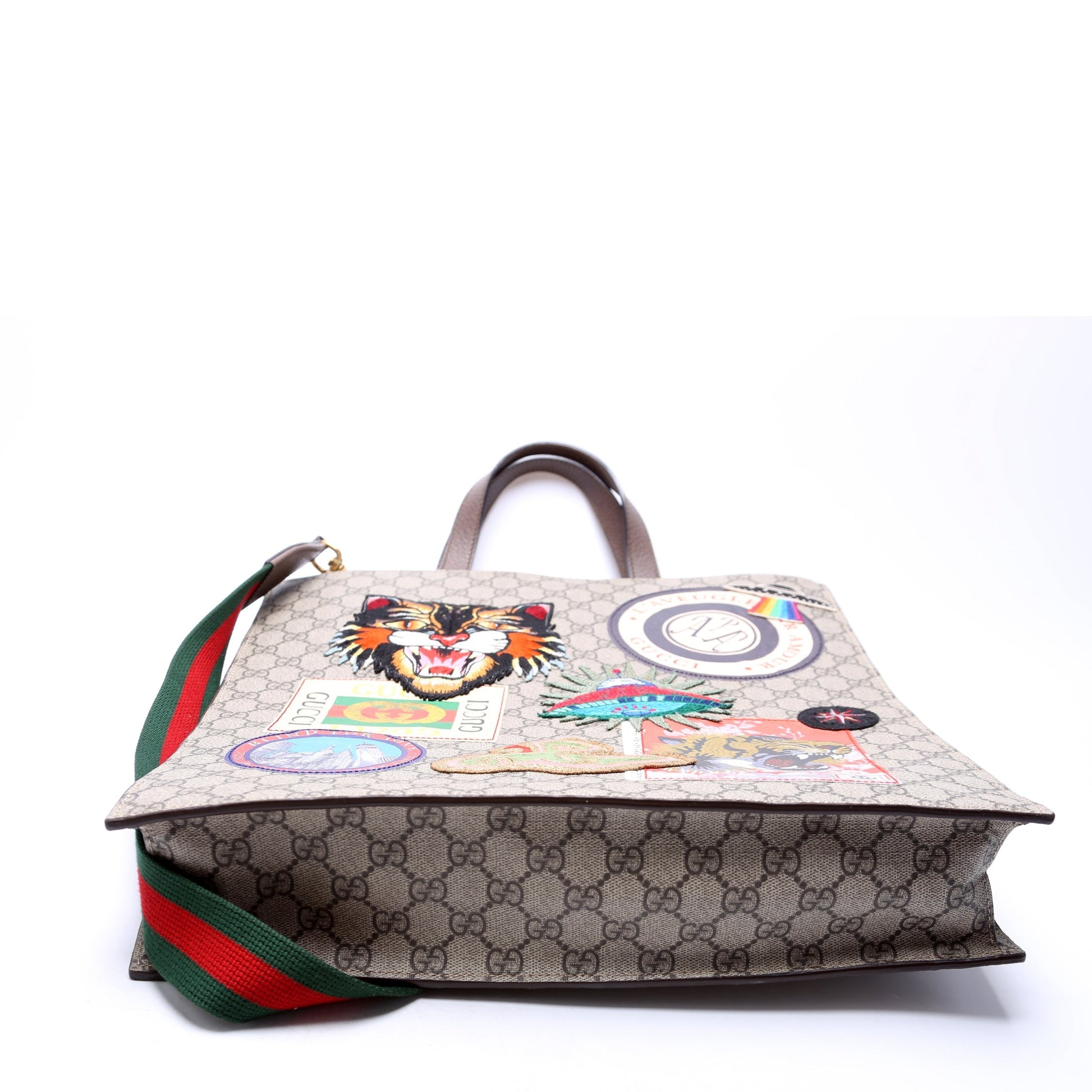 Gucci 474084 Soft GG Supreme Courrier Vertical Tote Bag