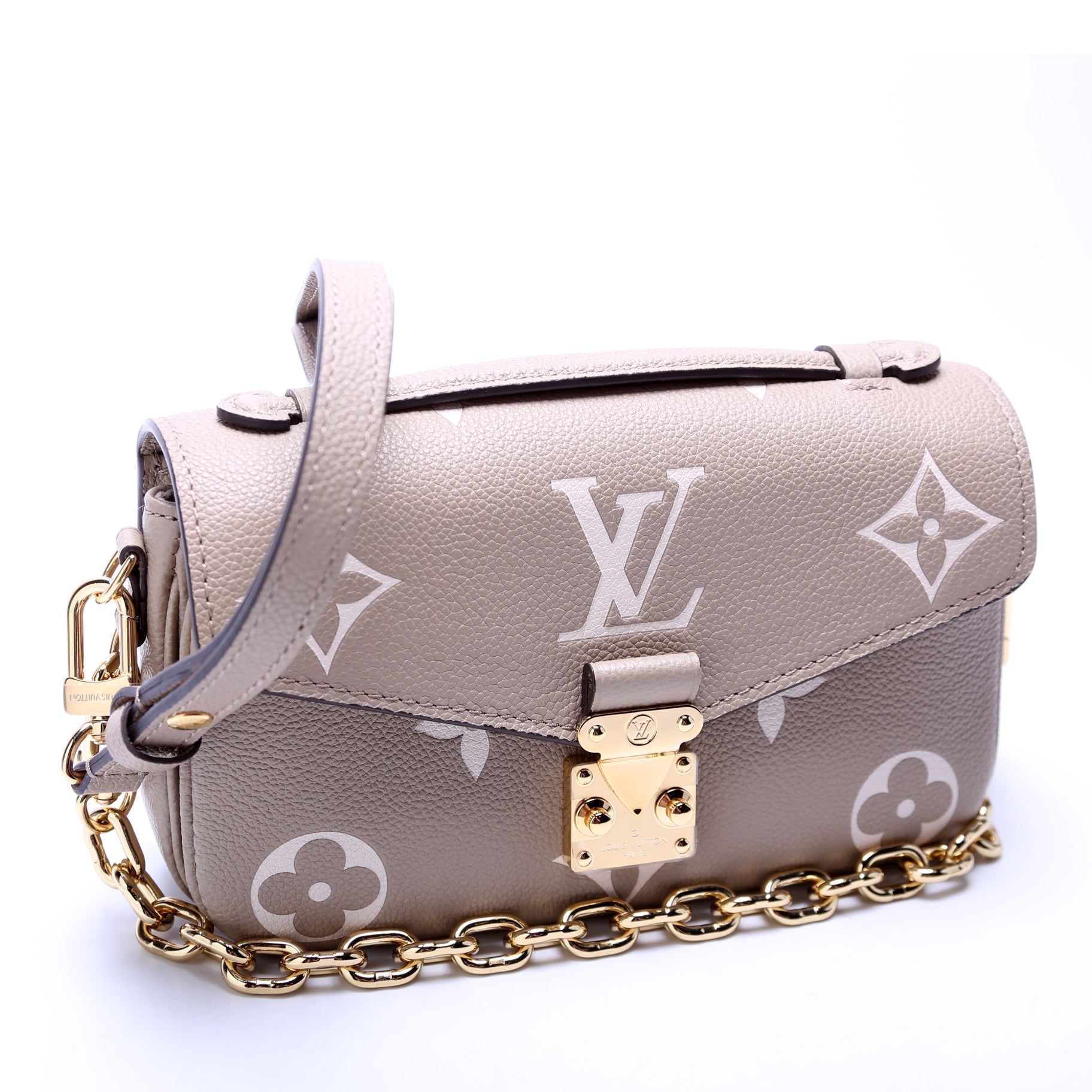 Louis Vuitton Pochette Metis East West Bicolor Empreinte Turtledove