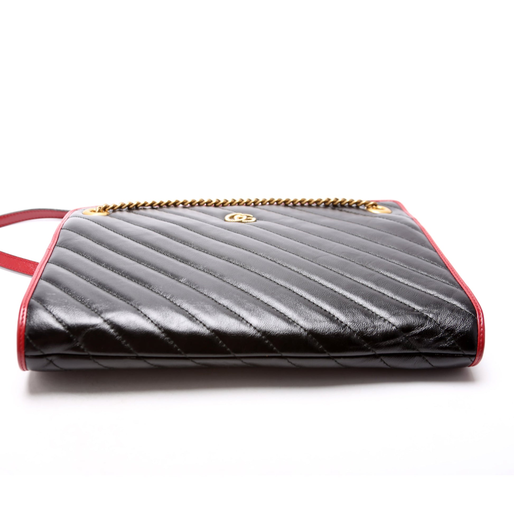 Gucci 524592 GG Torchon Accordion Medium Black Bag