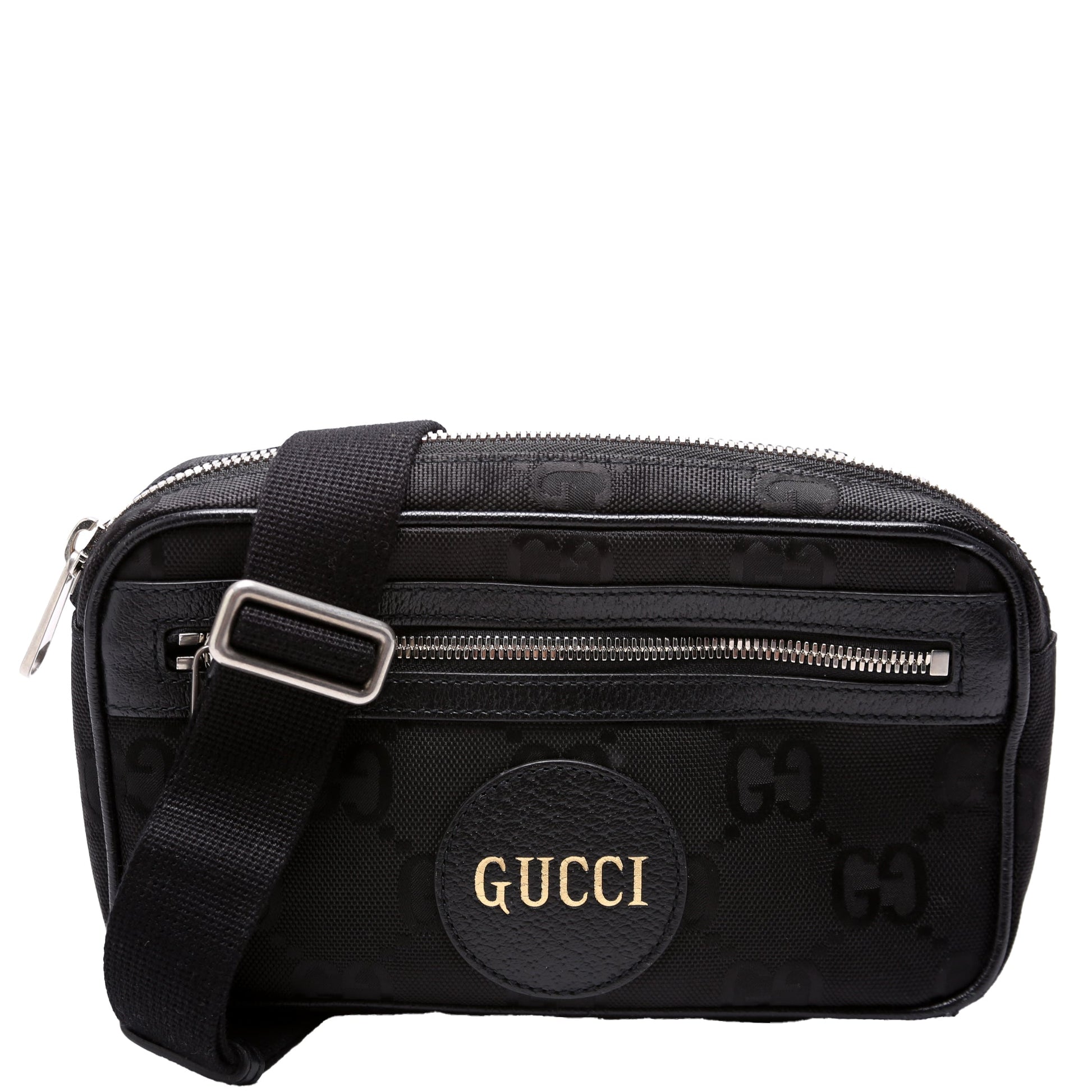 Gucci 631341 Nylon Off the Grid Logo Belt Black Bag