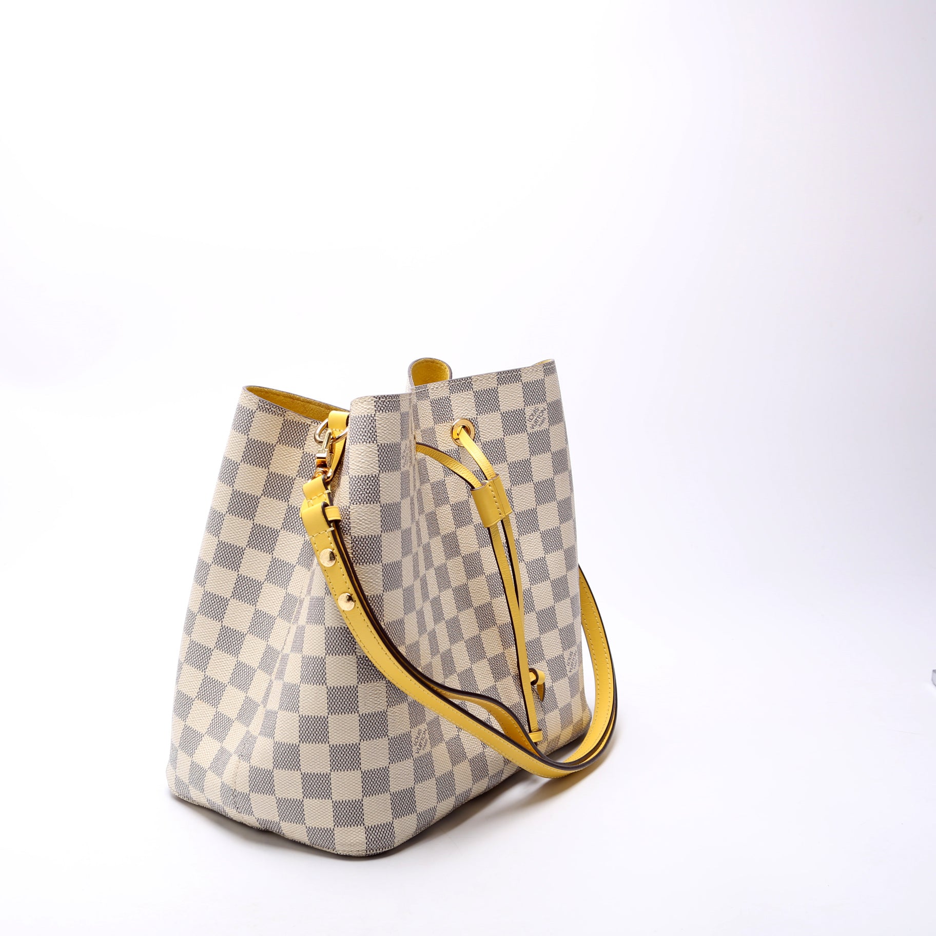 Luxury Women's Handbag | Louis Vuitton Neonoe Damier Azur Yellow
