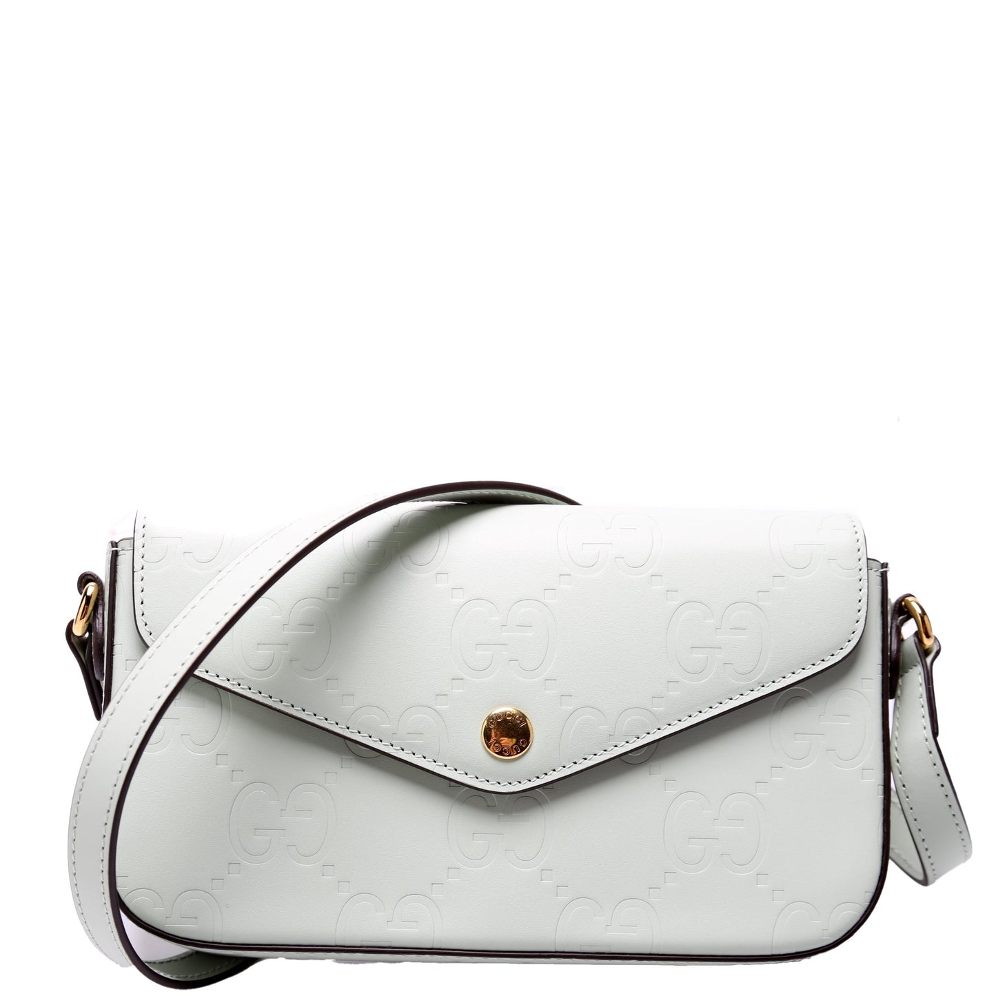 Gucci 772794 GG Leather Super Mini Shoulder Sage Bag