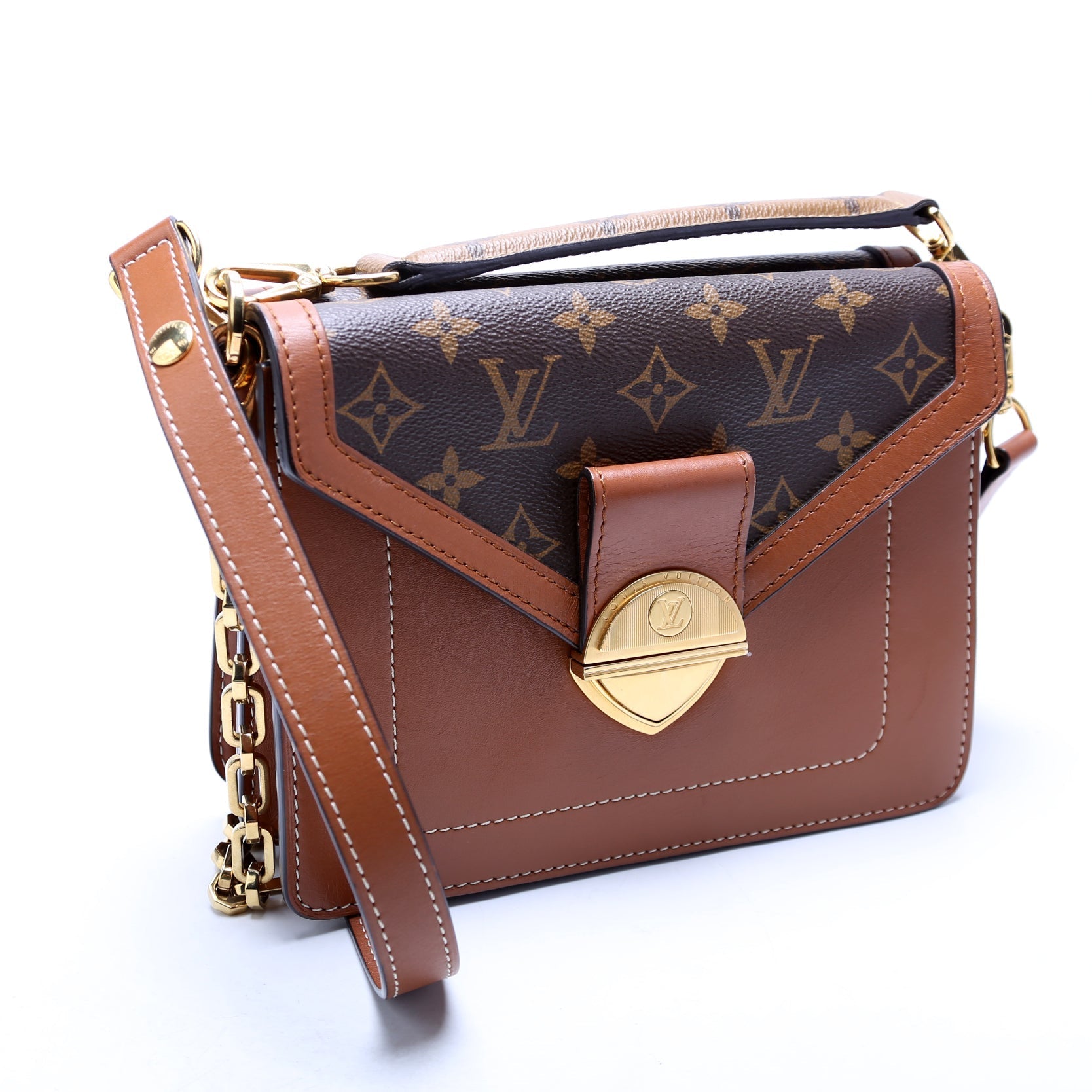 Louis Vuitton Biface Calfskin/Monogram Brown