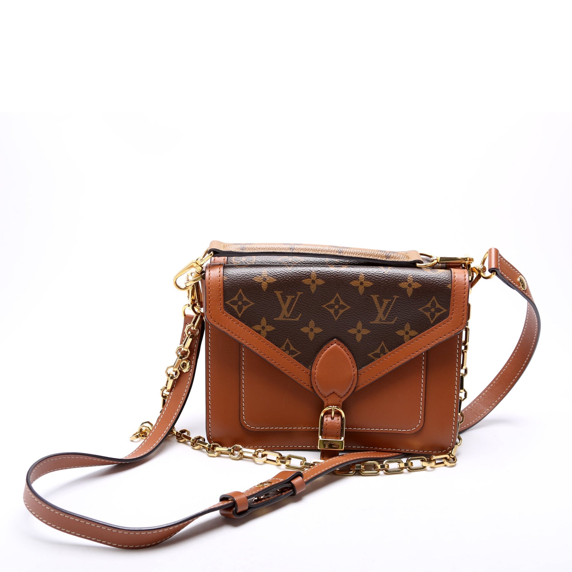 Louis Vuitton Biface Calfskin/Monogram Brown