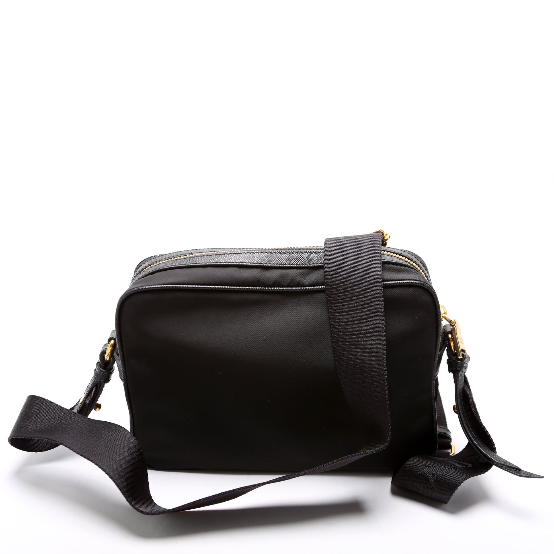 Prada Nylon/Saffiano Camera Black Bag