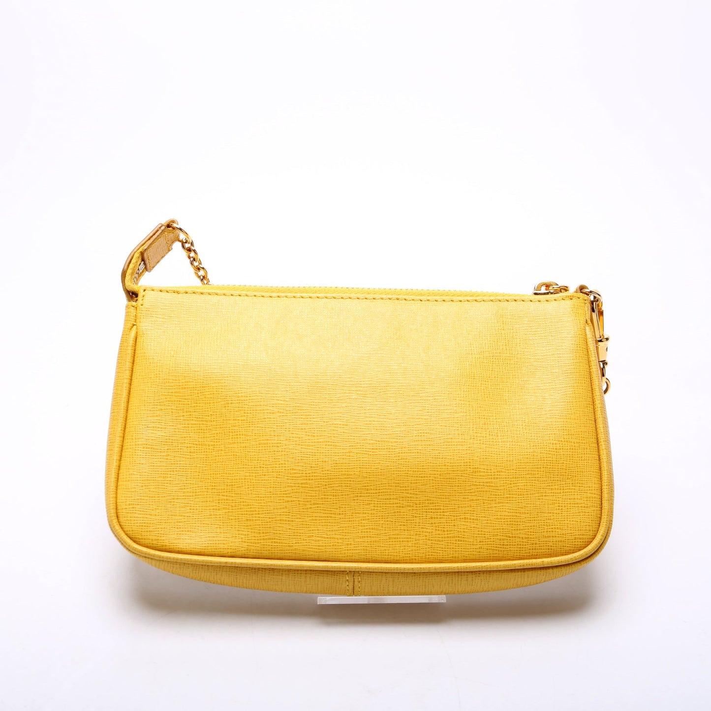 Fendi 8M0271 Vitello Elite Pochette Amarena Yellow Bag