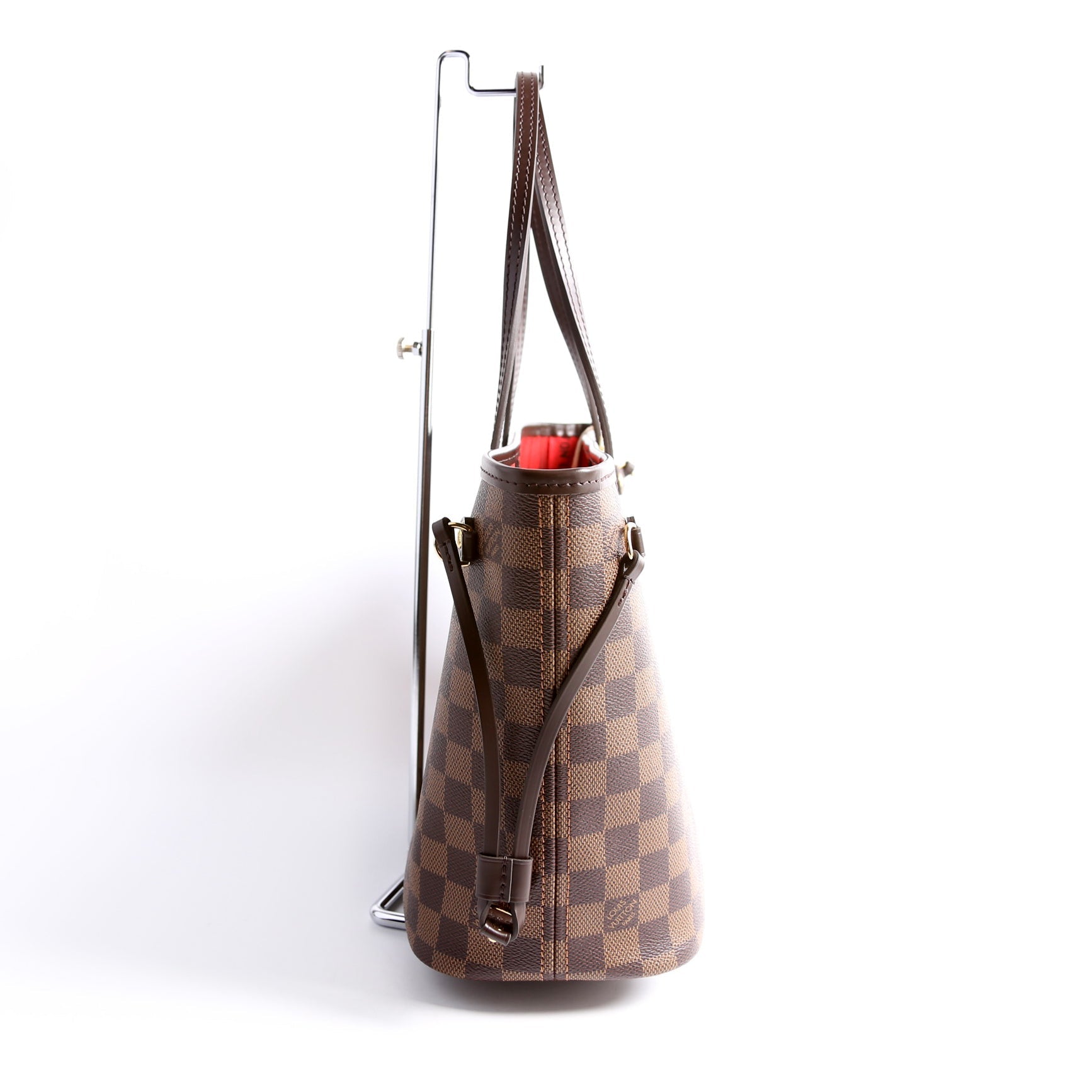 Louis Vuitton Neverfull W/Wallet PM Damier Ebene Red