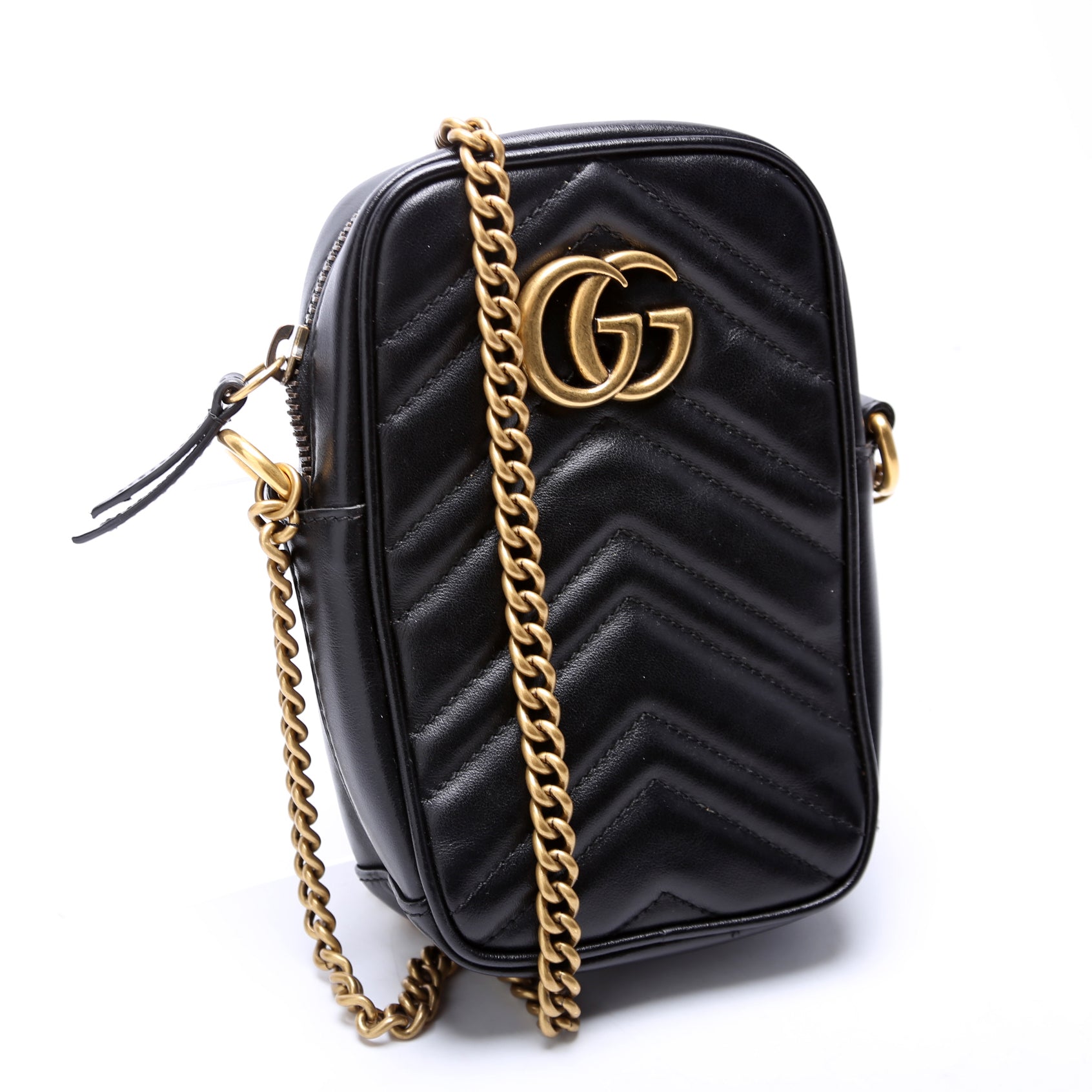 Gucci 598597 GG Marmont Mini Black Bag