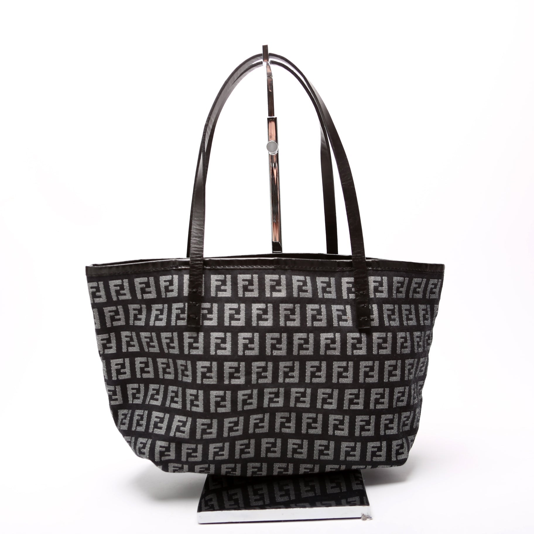 Fendi 8BH056 FF Zucchino Canvas Mini Tote Bag