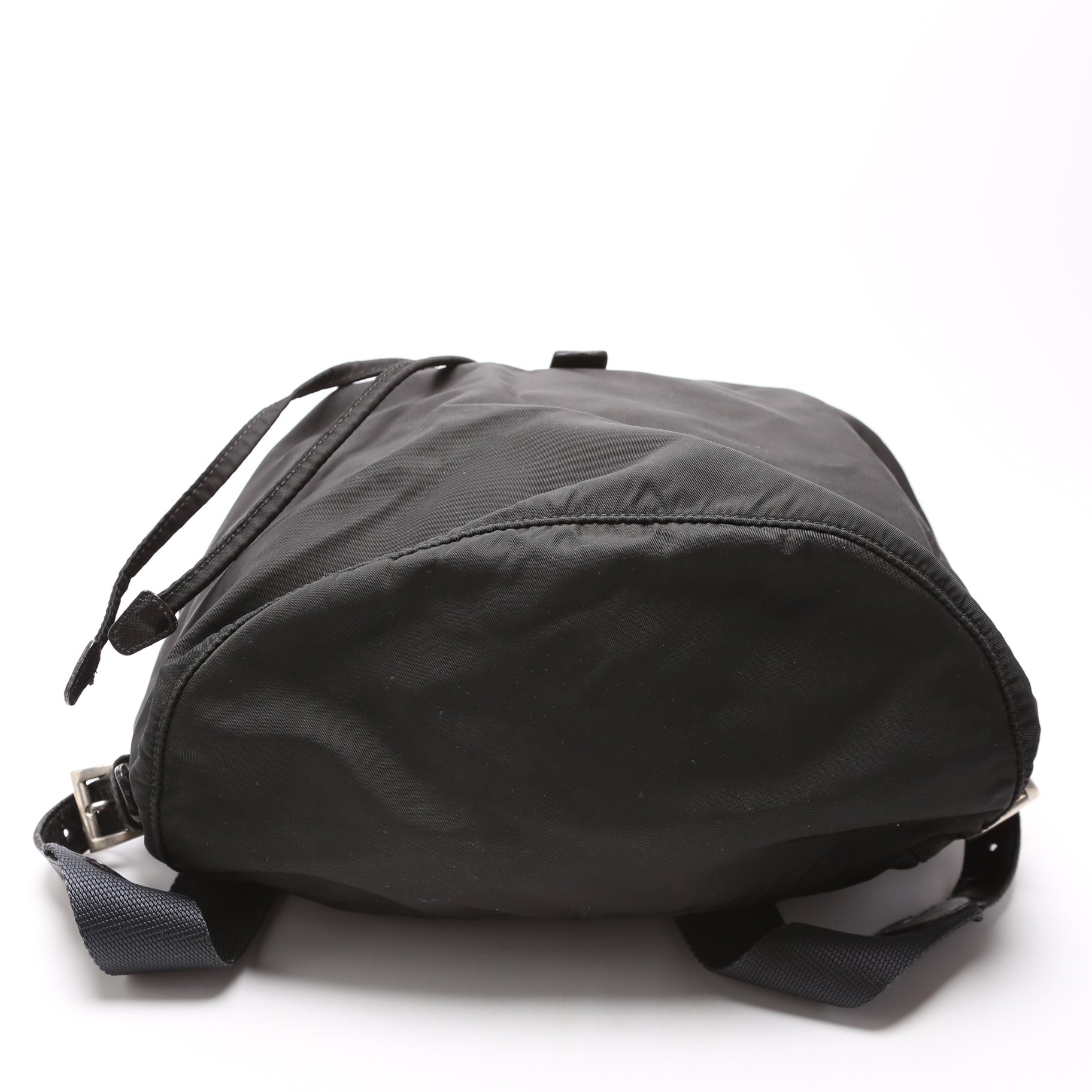 Prada Flap Top Backpack Nylon Black Bag