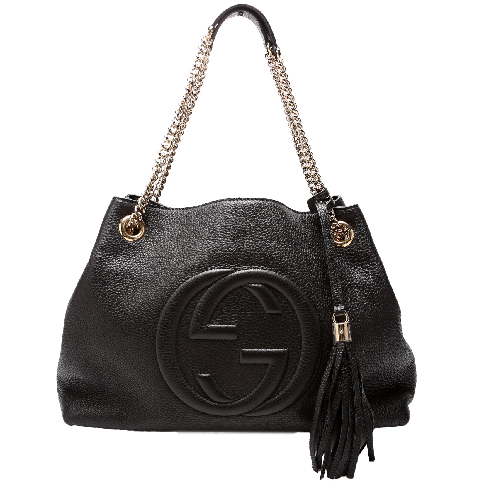 Gucci 536196 Soho Chain Tote Newer Black Bag