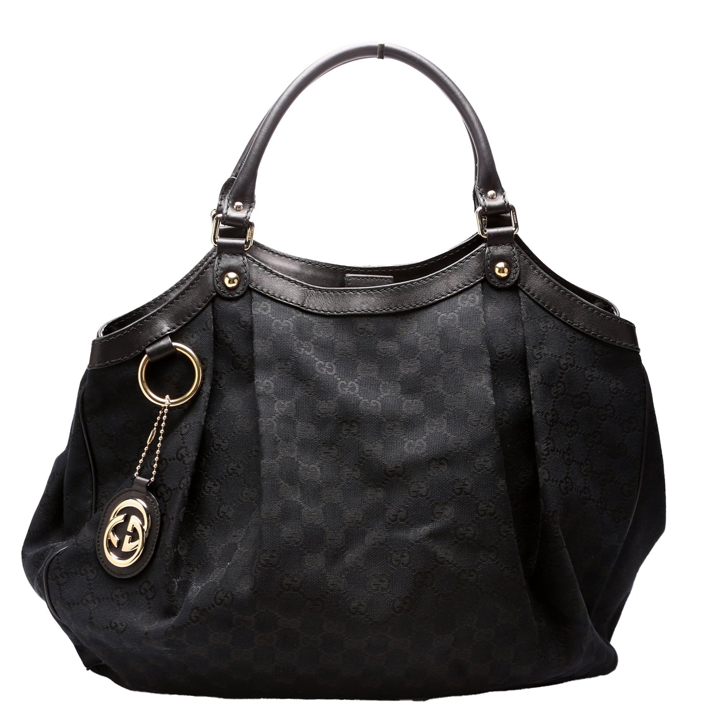 Gucci 211943 Sukey GG Canvas Large Black Bag