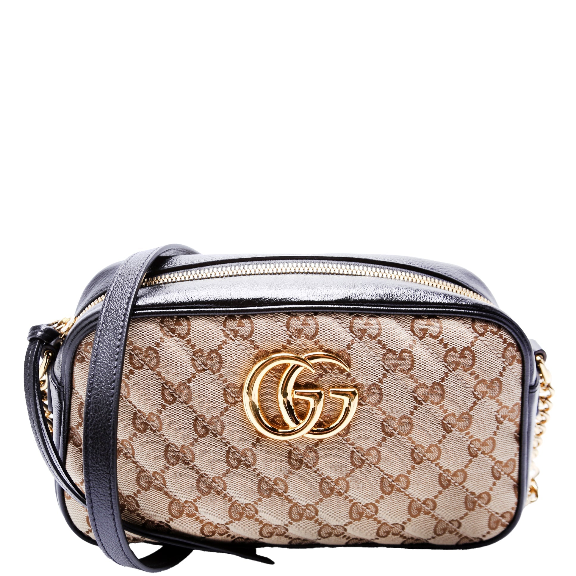 Gucci 447632 Marmont Small Canvas Camera Black Bag