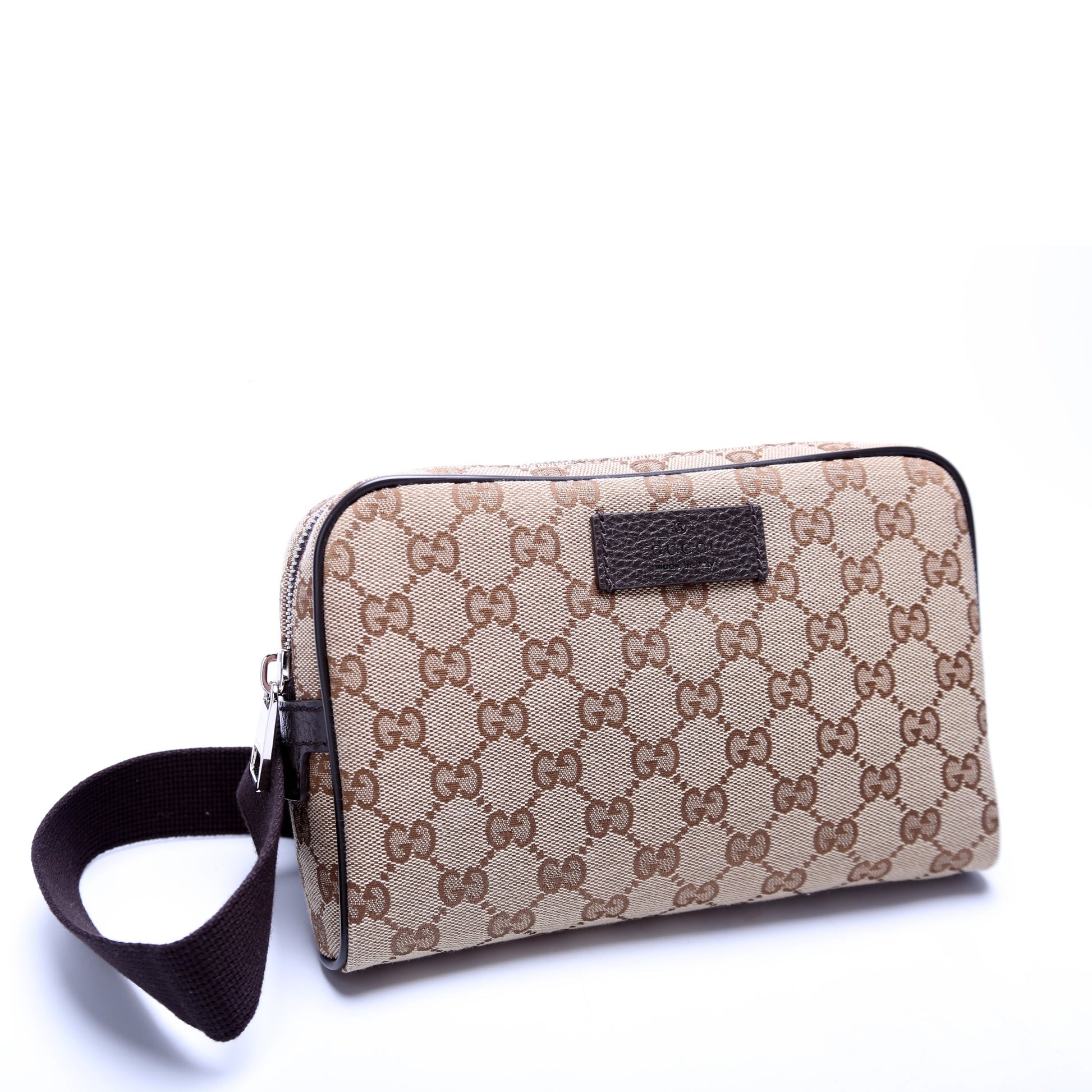 Gucci 449174 GG Canvas Belt Brown Bag