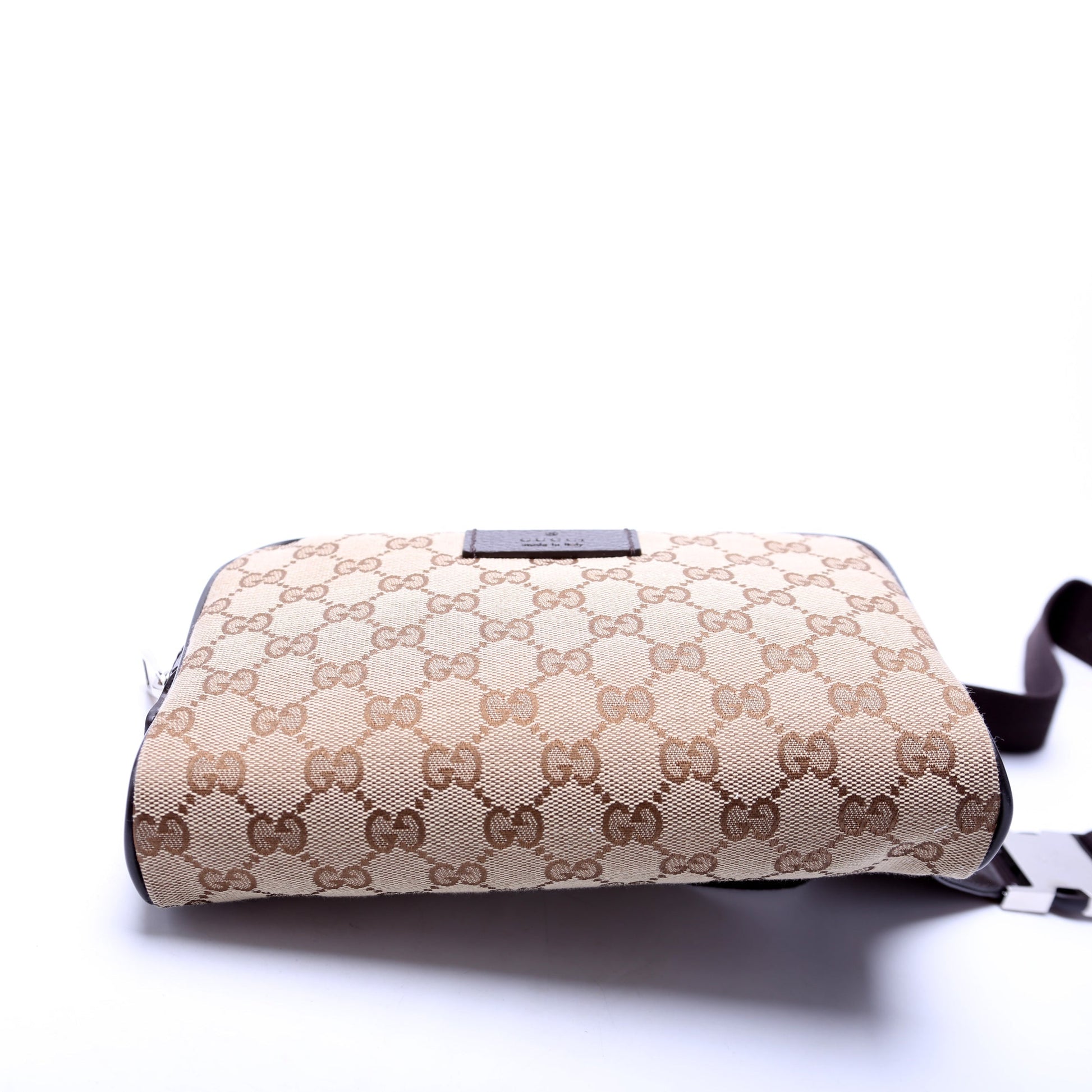 Gucci 449174 GG Canvas Belt Brown Bag