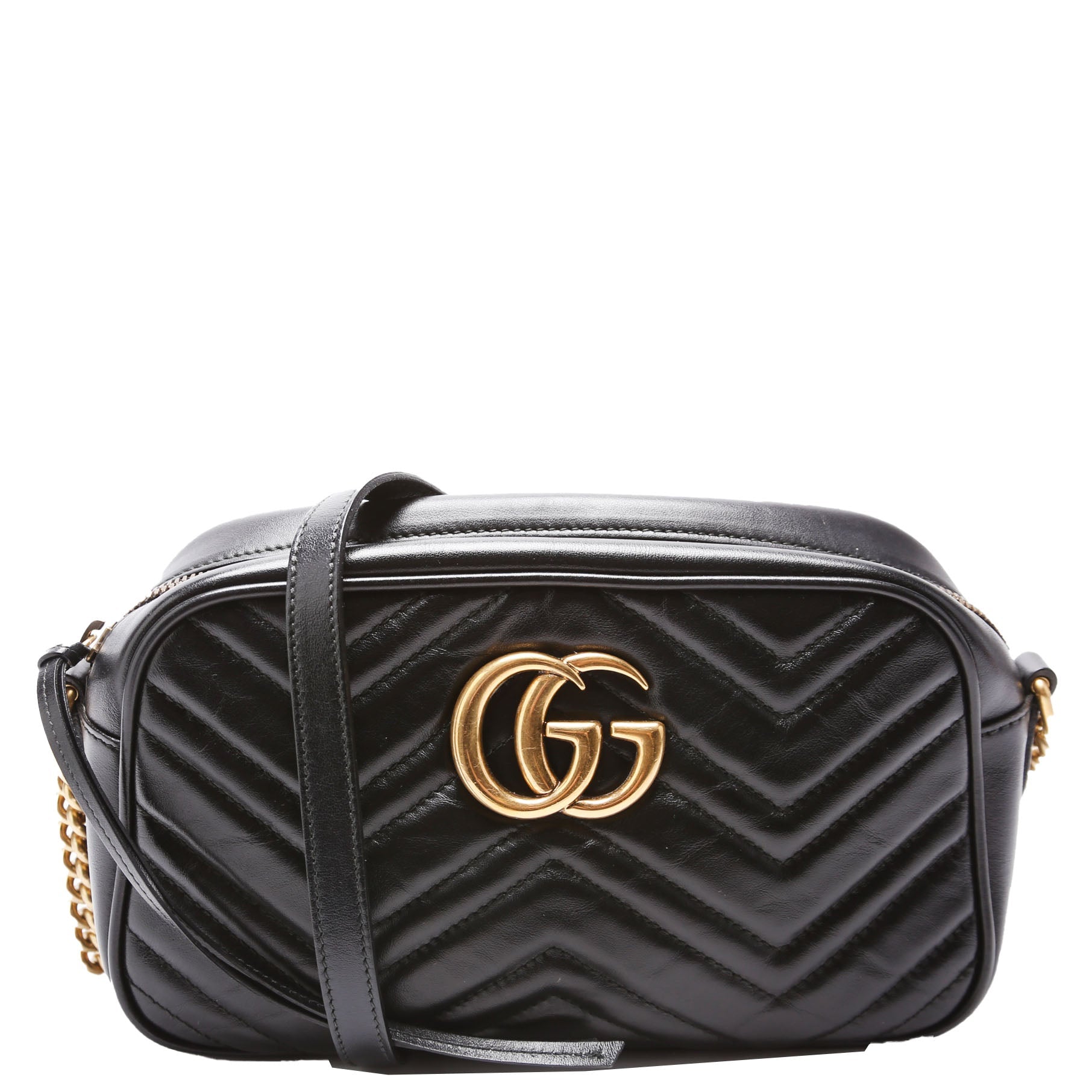 Gucci Marmont Small Leather Camera Black Bag