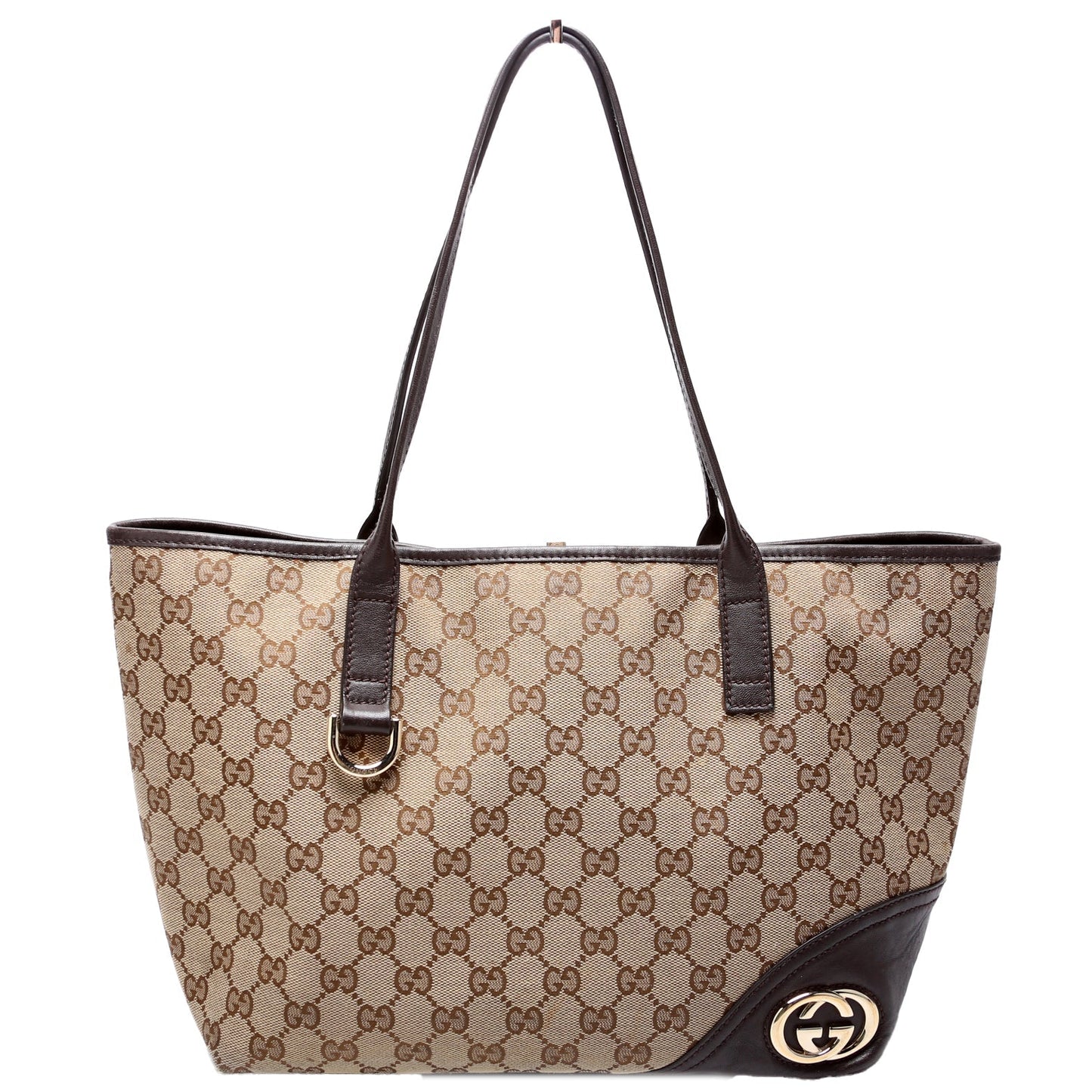 Gucci 169946 Britt Shoulder Small Brown Bag
