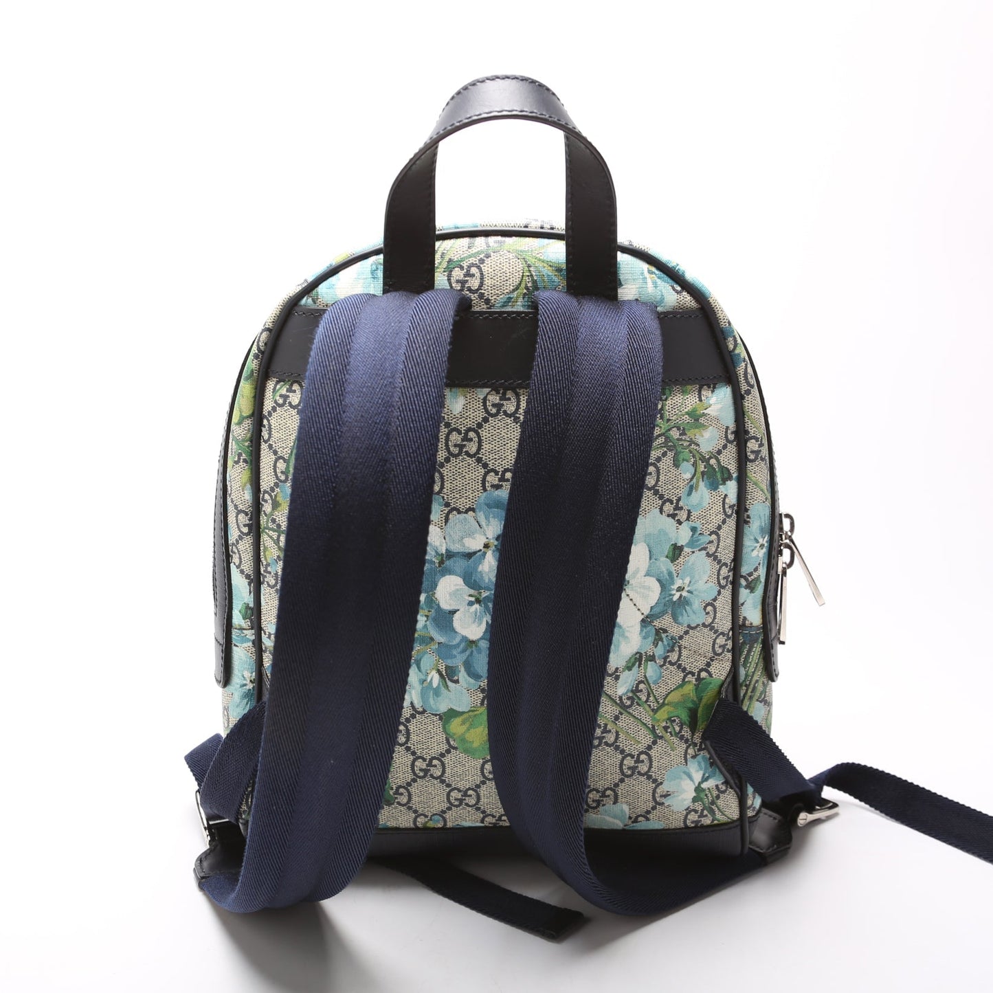 Gucci 427042 GG Supreme Blooms Backpack Navy Bag