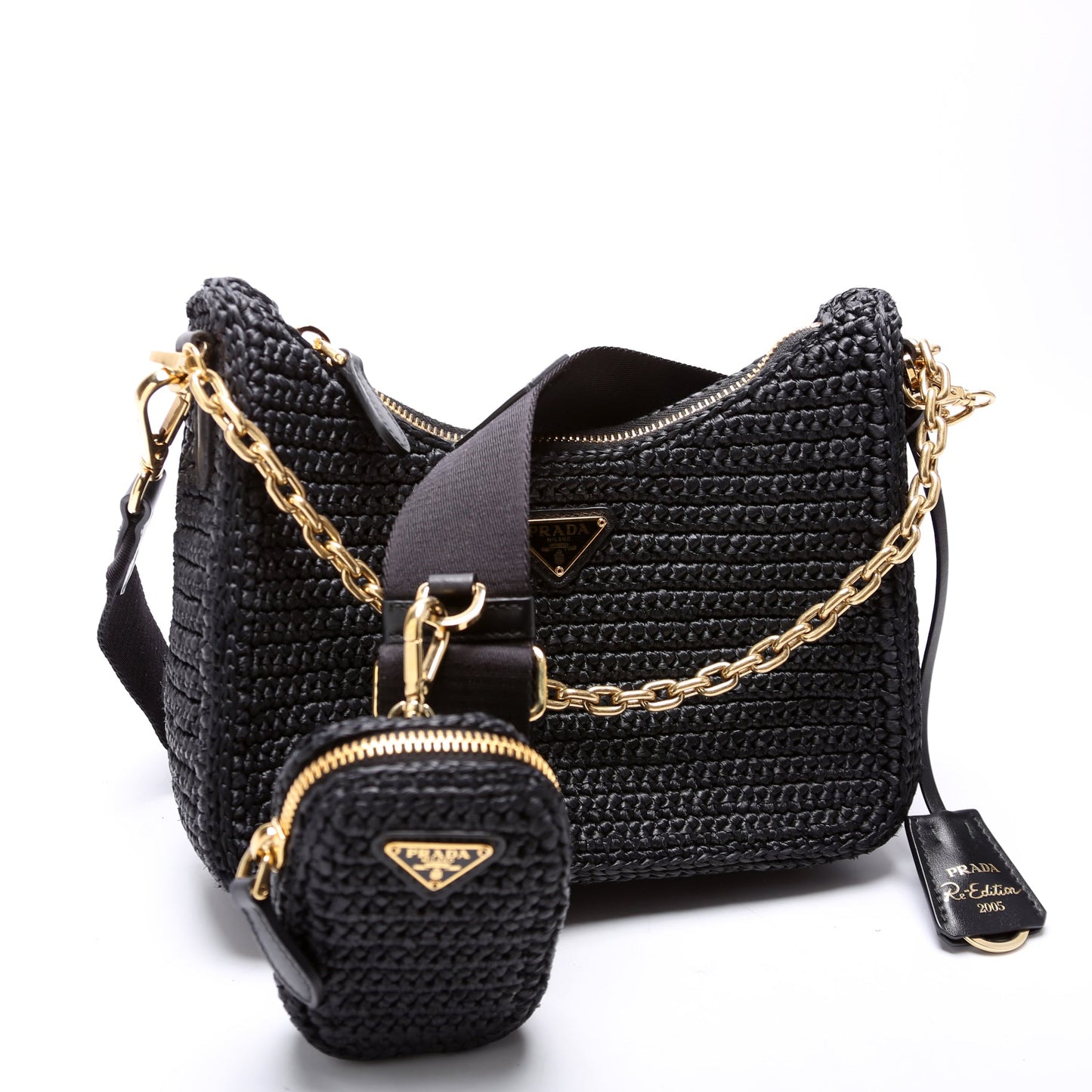 Prada 1BH204 Raffia Re-Edition 2005 Shoulder Bag