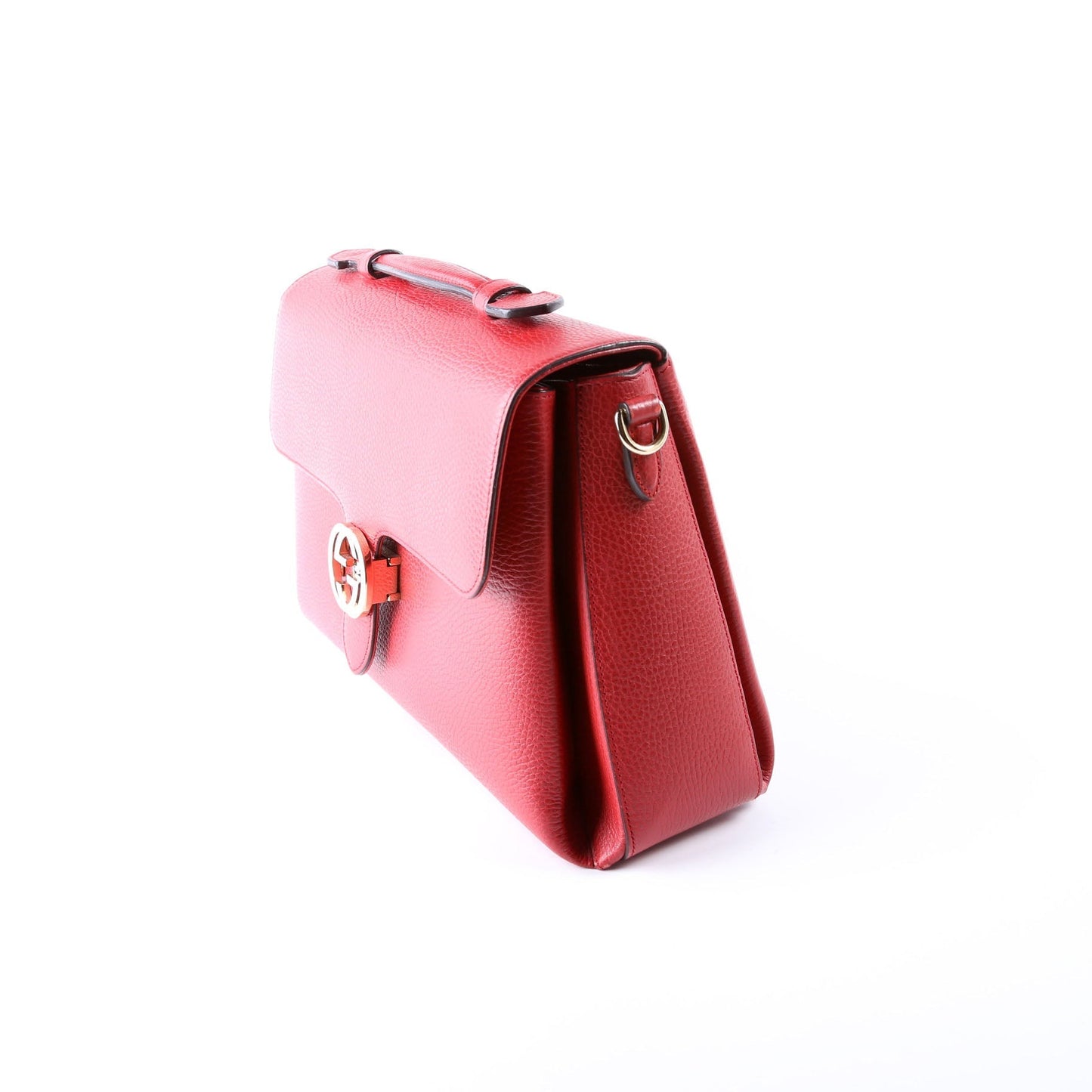 Gucci 510306 Large Interlocking GG Shoulder Red Bag