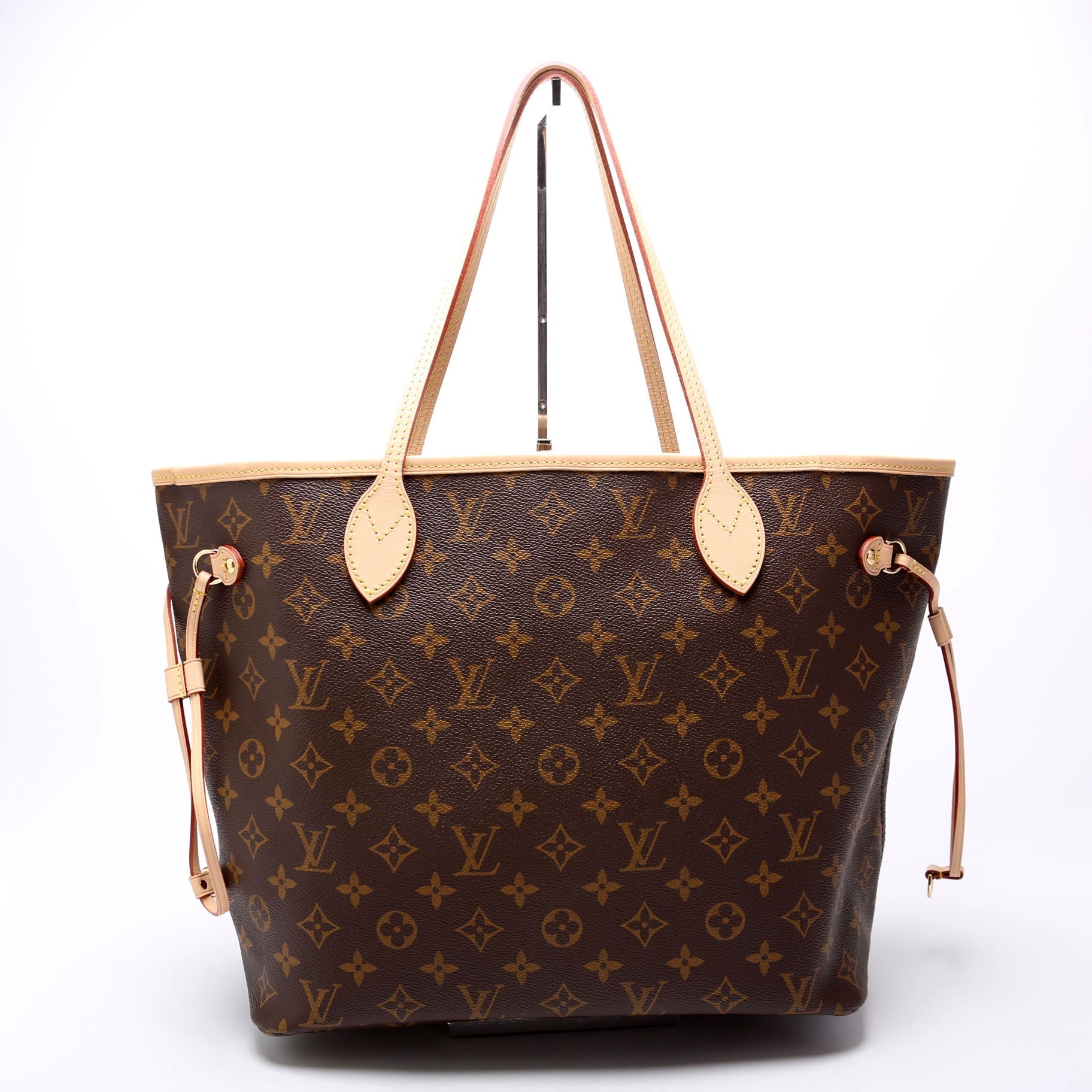 Louis Vuitton Neverfull W/Wallet MM Monogram Beige