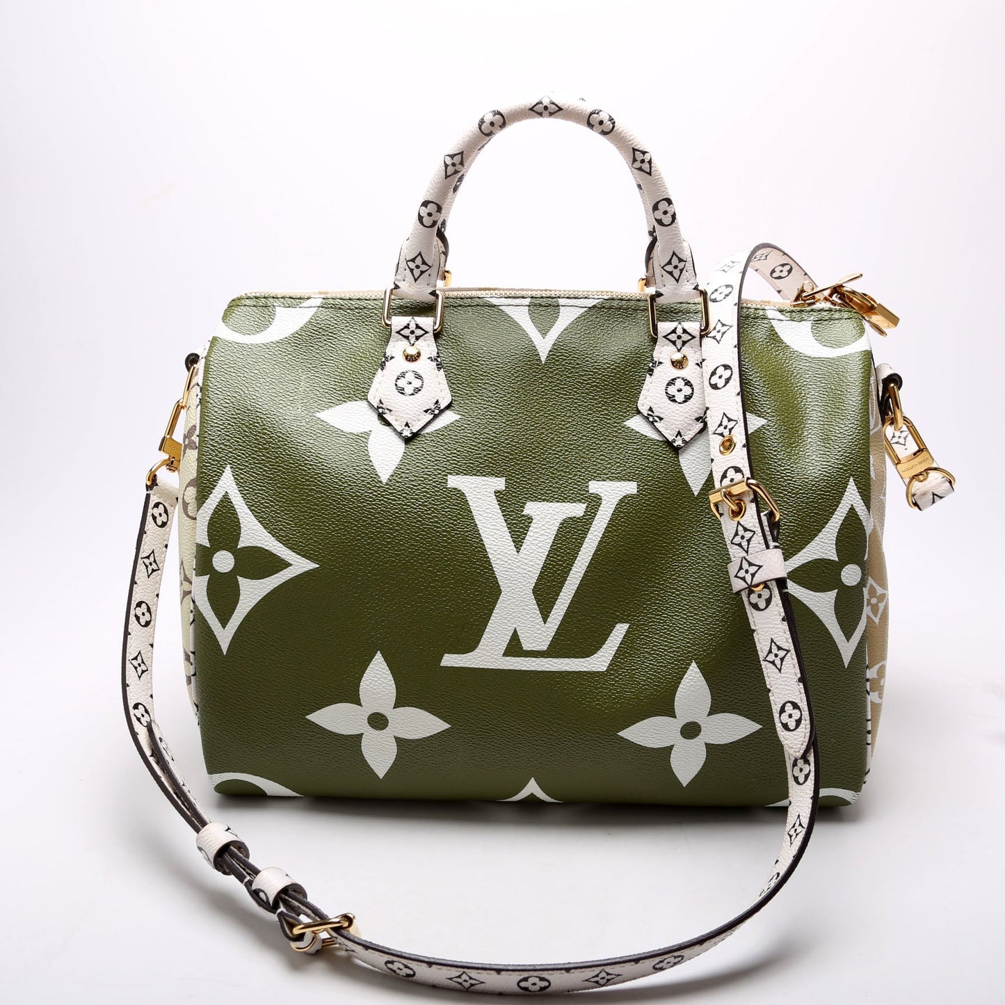 Louis Vuitton Speedy 30 Bandouliere Giant Monogram Green