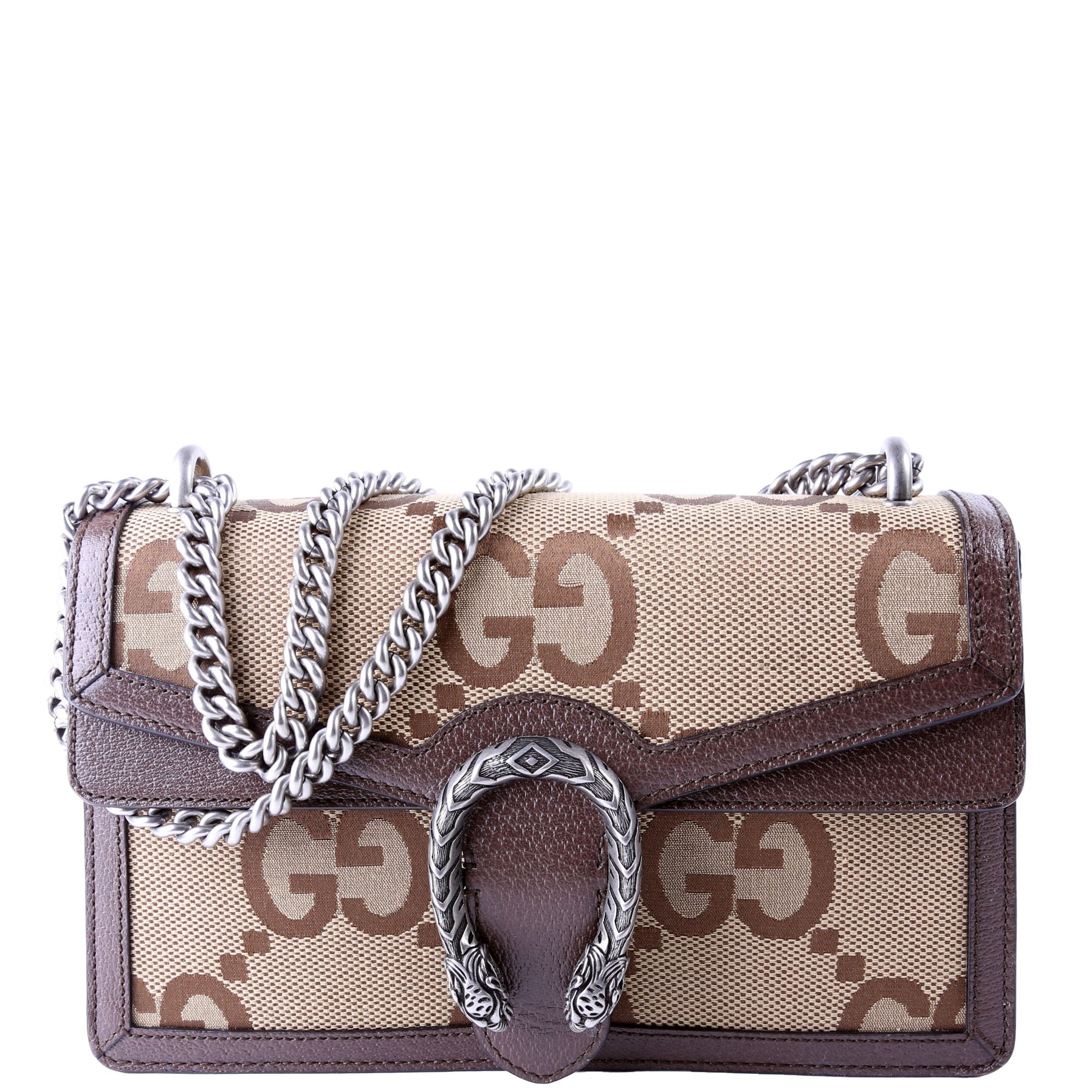 Gucci 400249 Dionysus GG Canvas Shoulder Small Brown Bag