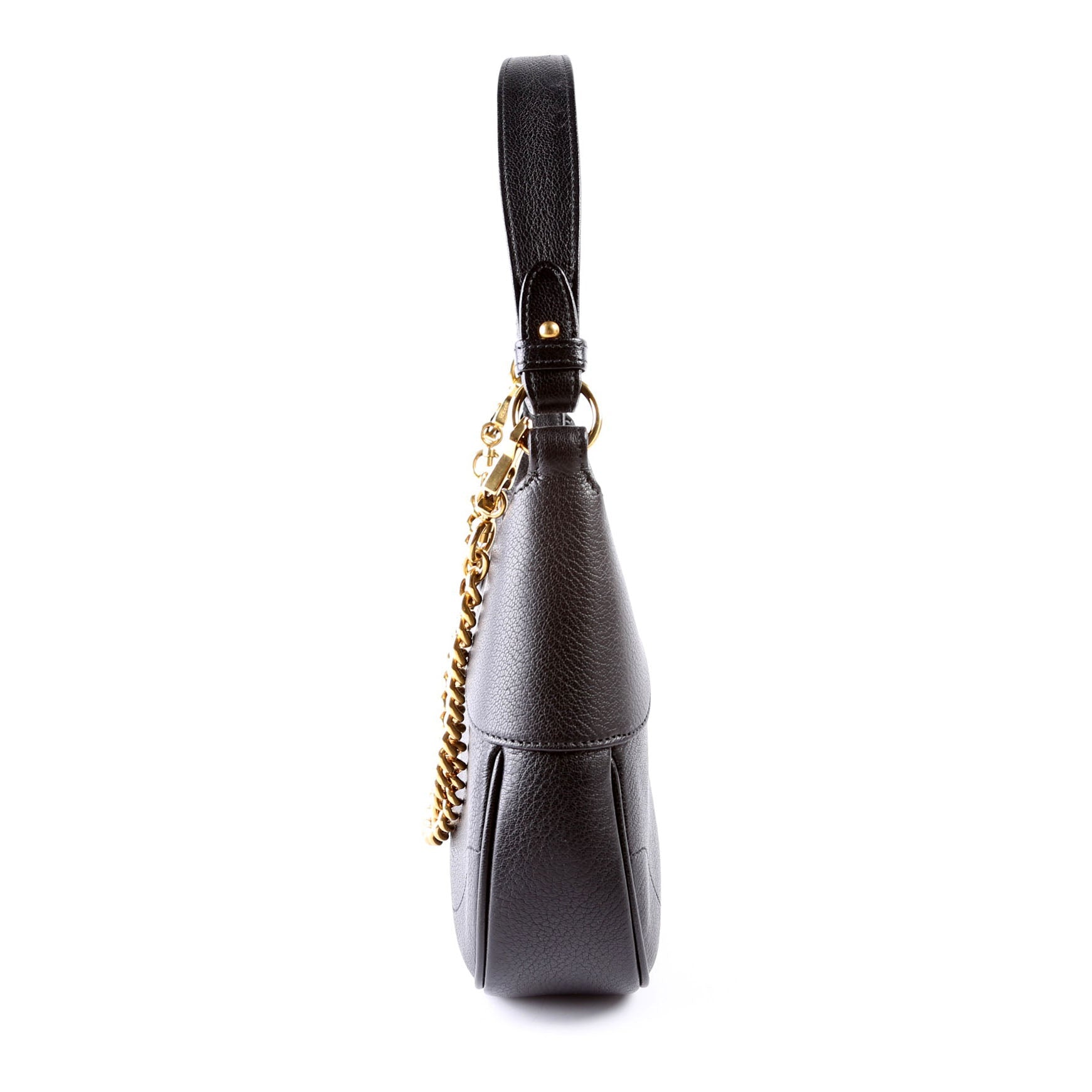 Gucci 731817 Aphrodite Leather Small Shoulder Black Bag