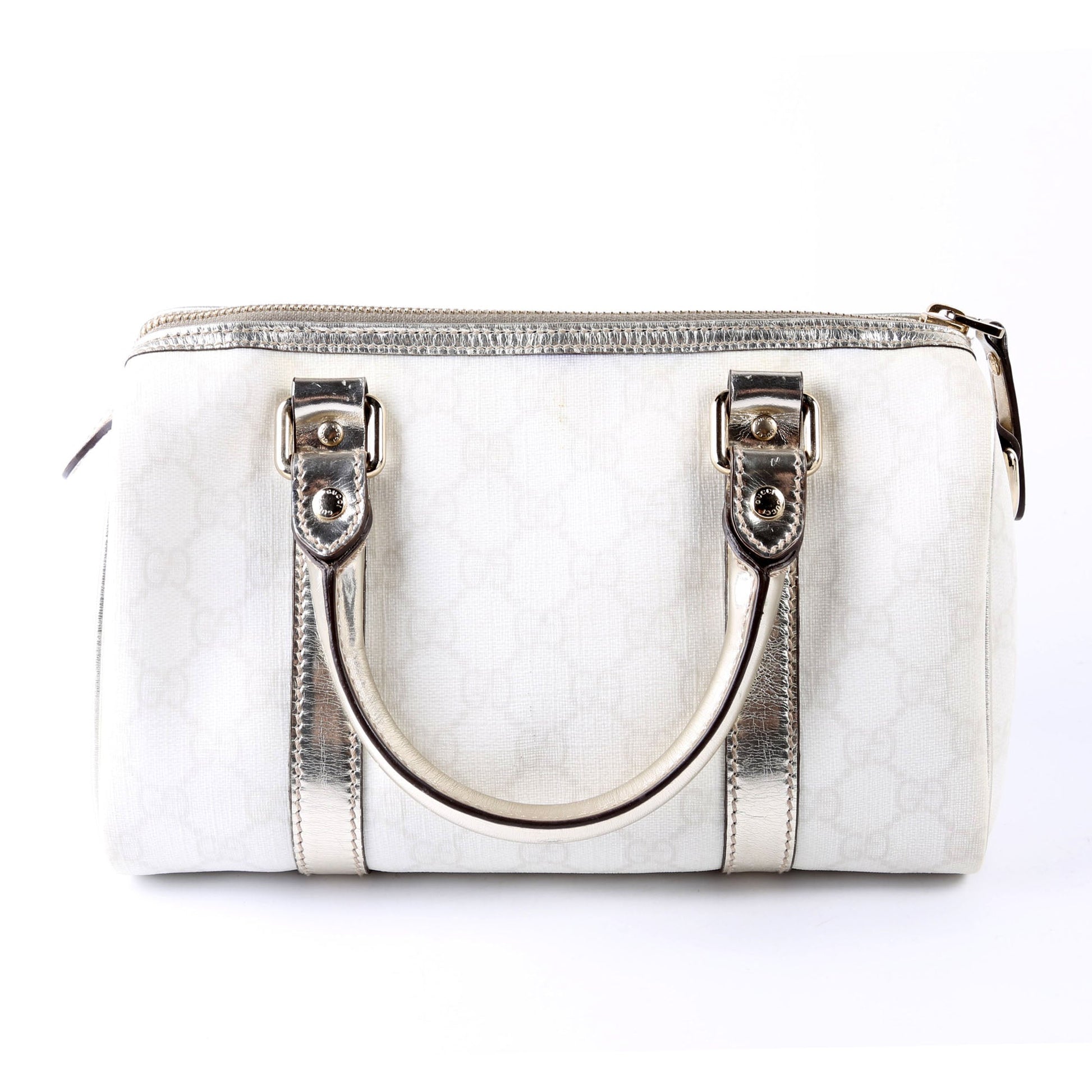 Gucci 193604 GG Plus Joy Boston Small White Bag