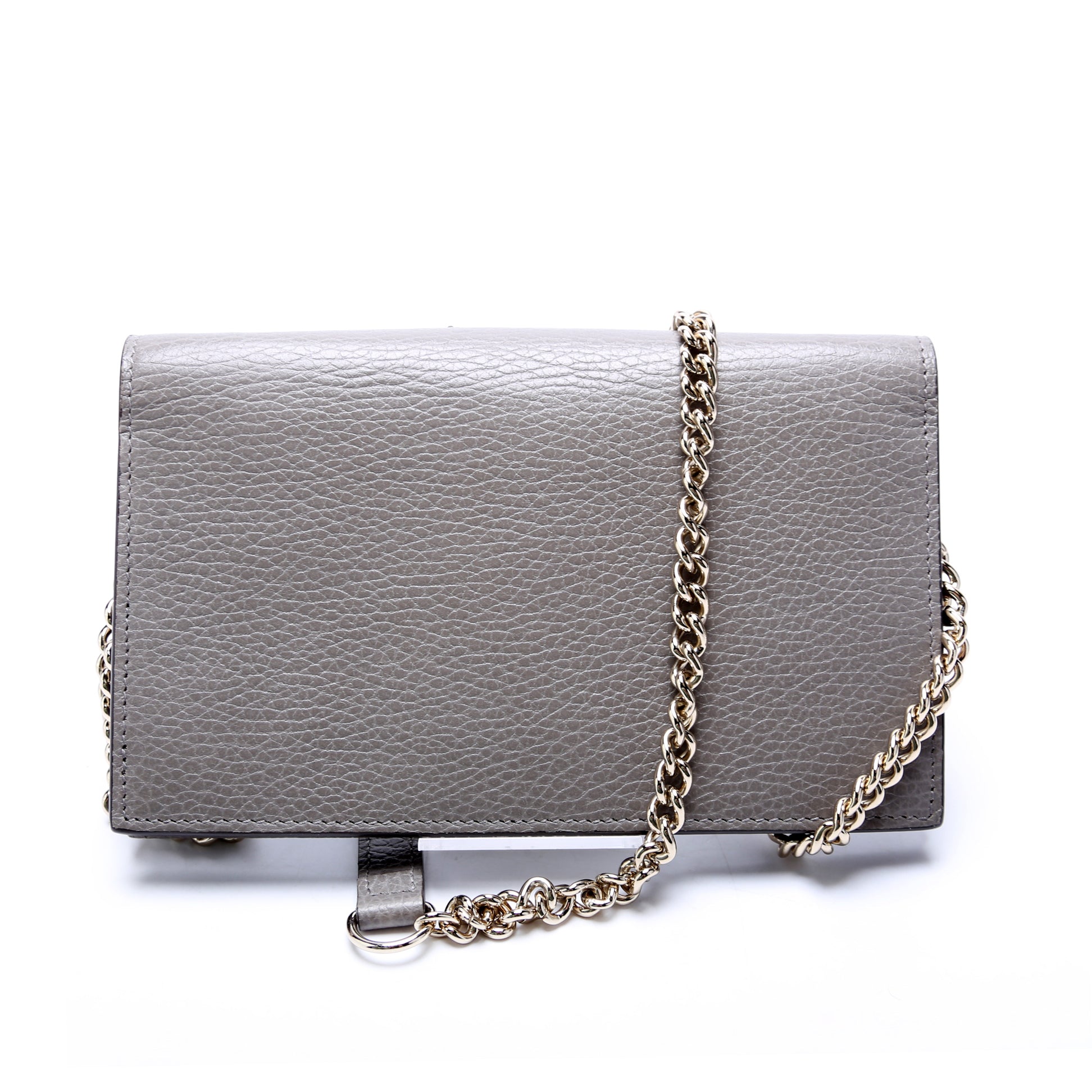 Gucci 510314 Interlocking G Chain Wallet Grey Bag