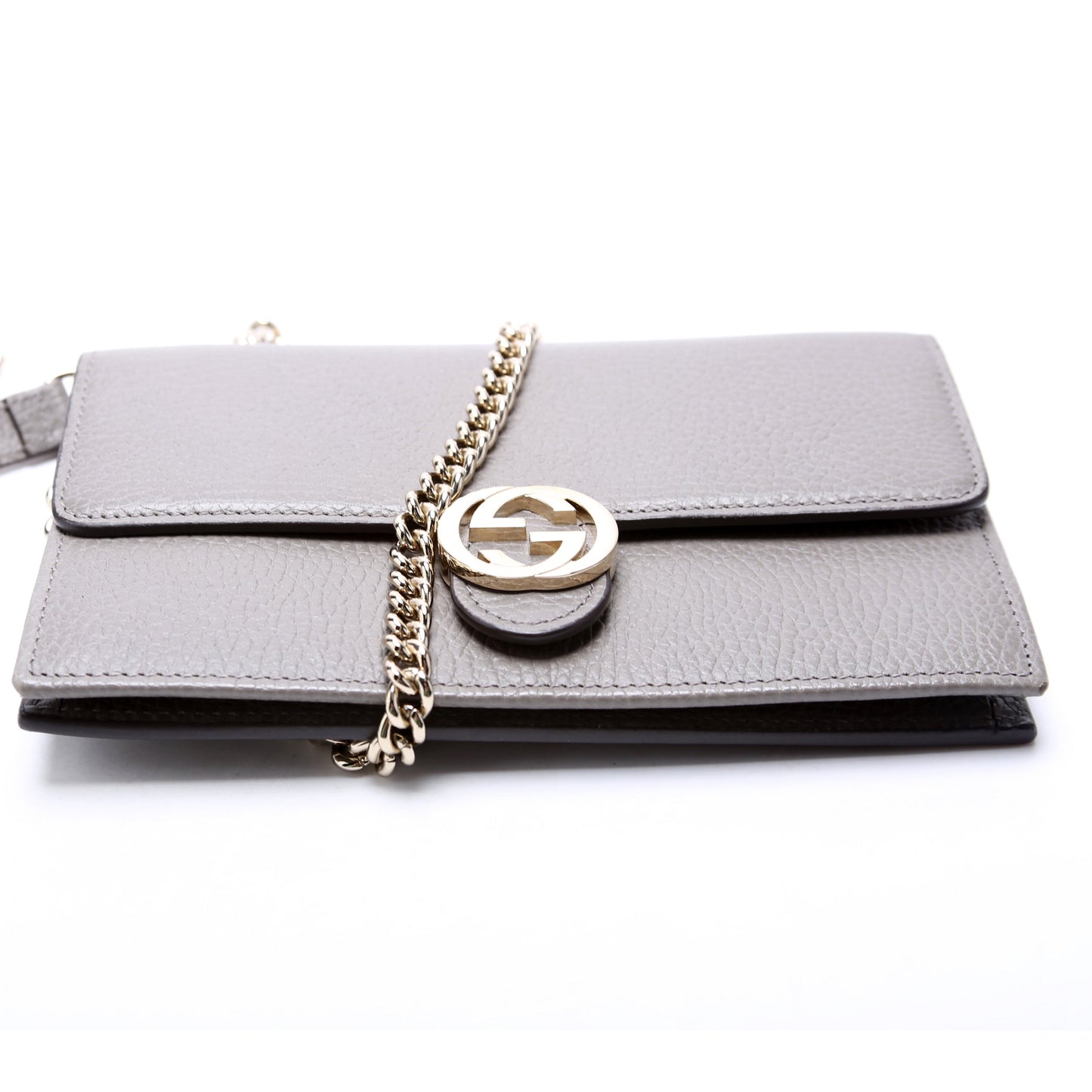 Gucci 510314 Interlocking G Chain Wallet Grey Bag