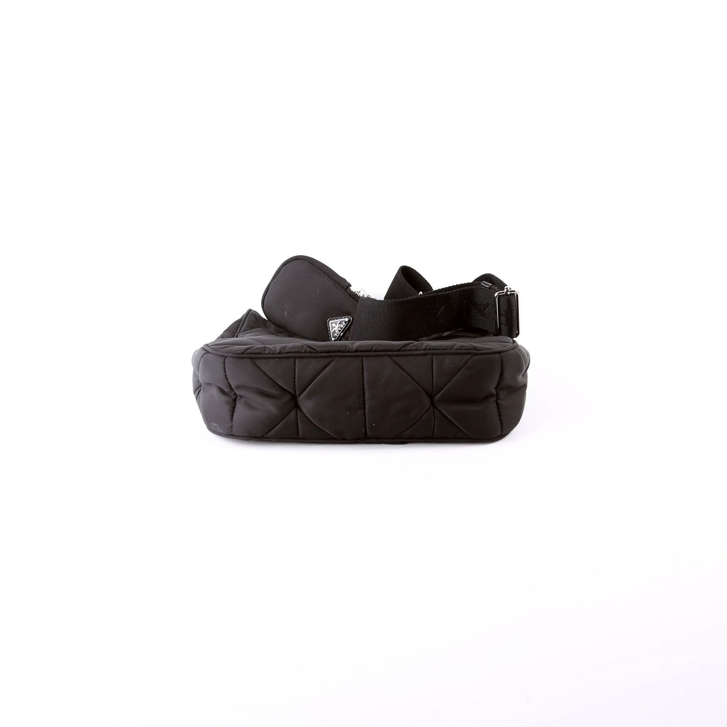 Prada 1BC151 Padded Re-Nylon Shoulder Black Bag
