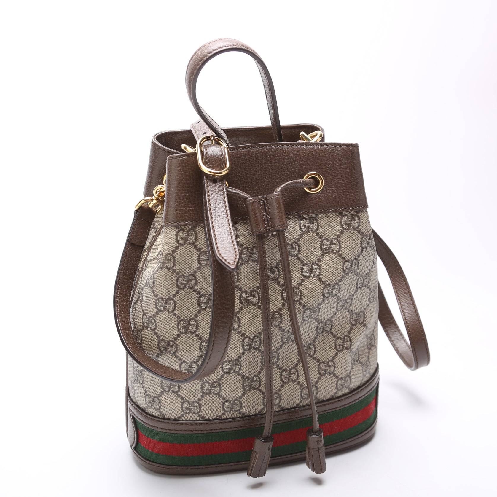 Gucci 550621 Ophidia Flora Bucket Brown Bag