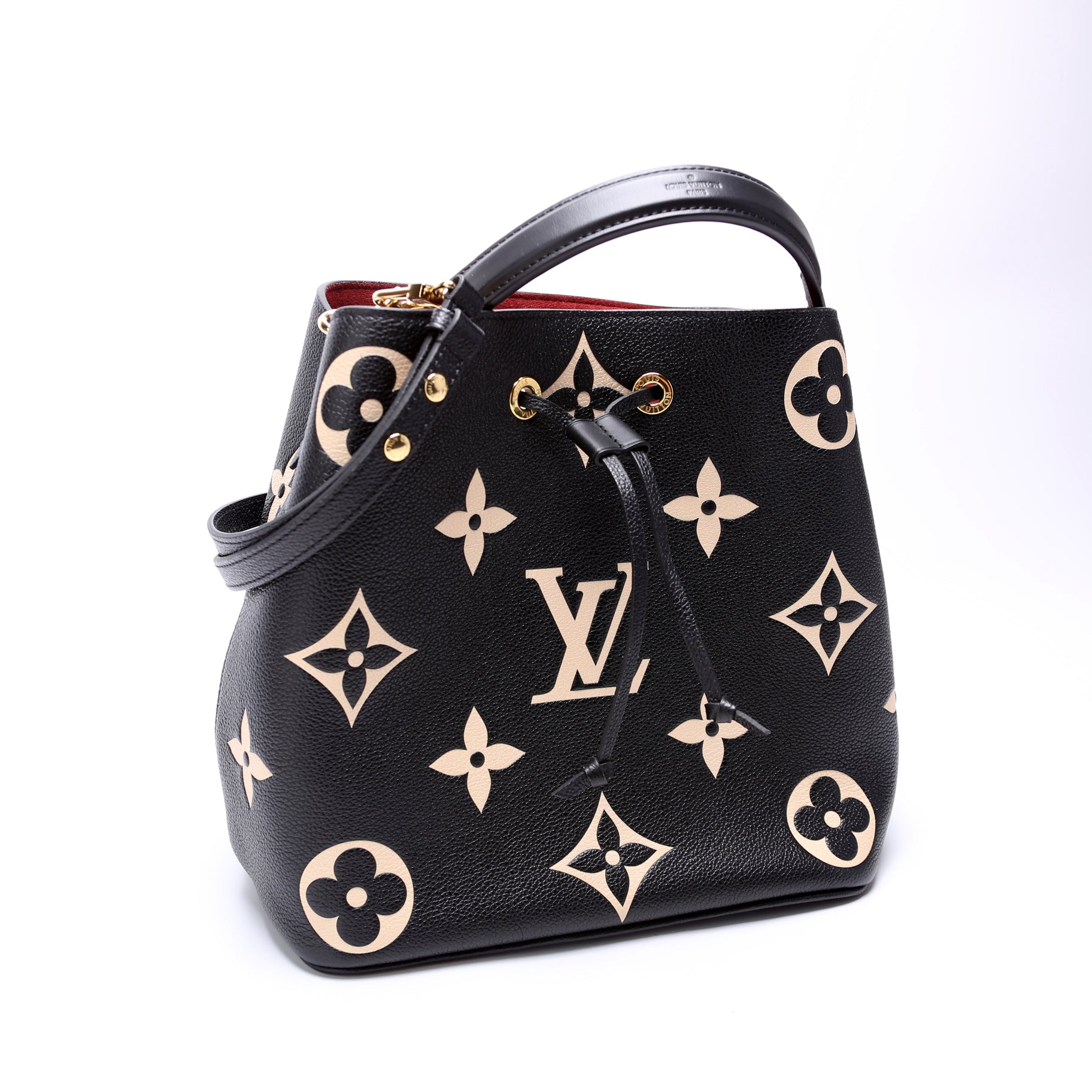 Luxury Women's Handbag | Louis Vuitton Neonoe MM Bicolor Empreinte Black