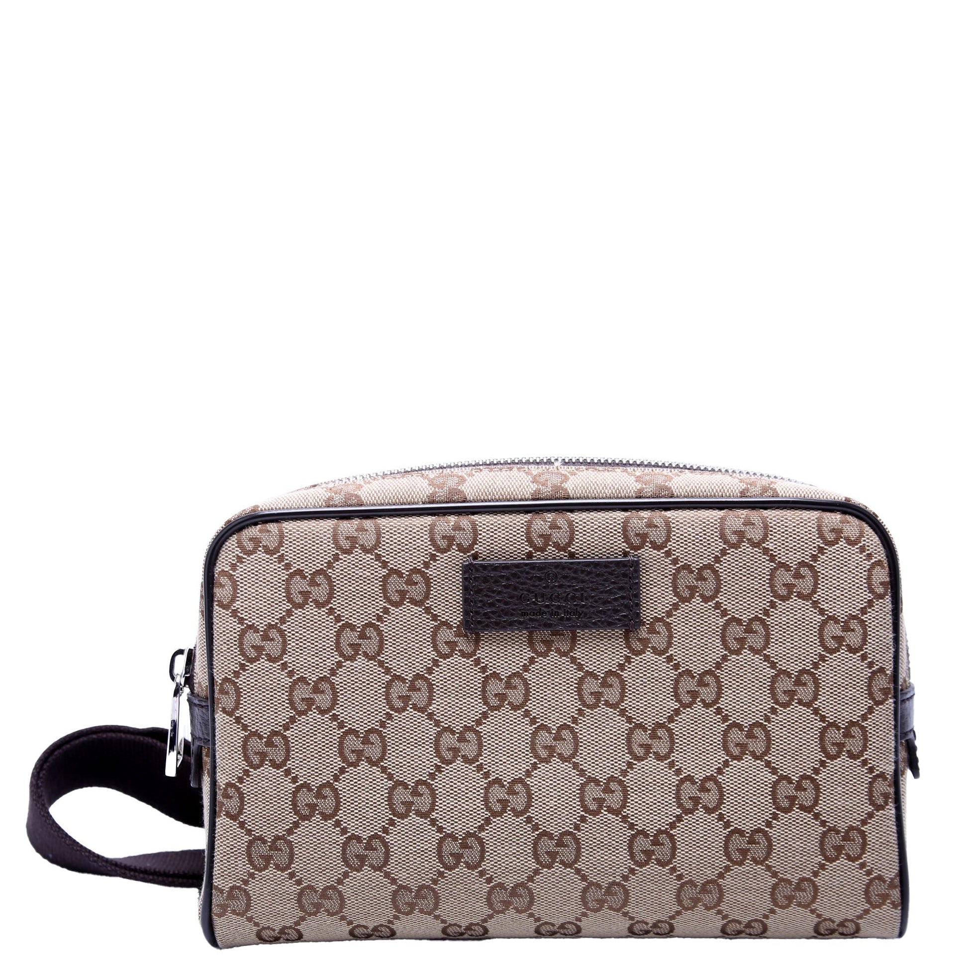 Gucci GG Canvas Belt Brown Bag