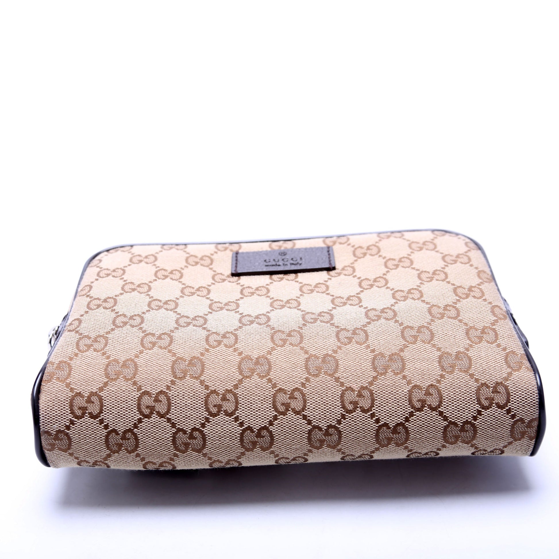 Gucci GG Canvas Belt Brown Bag