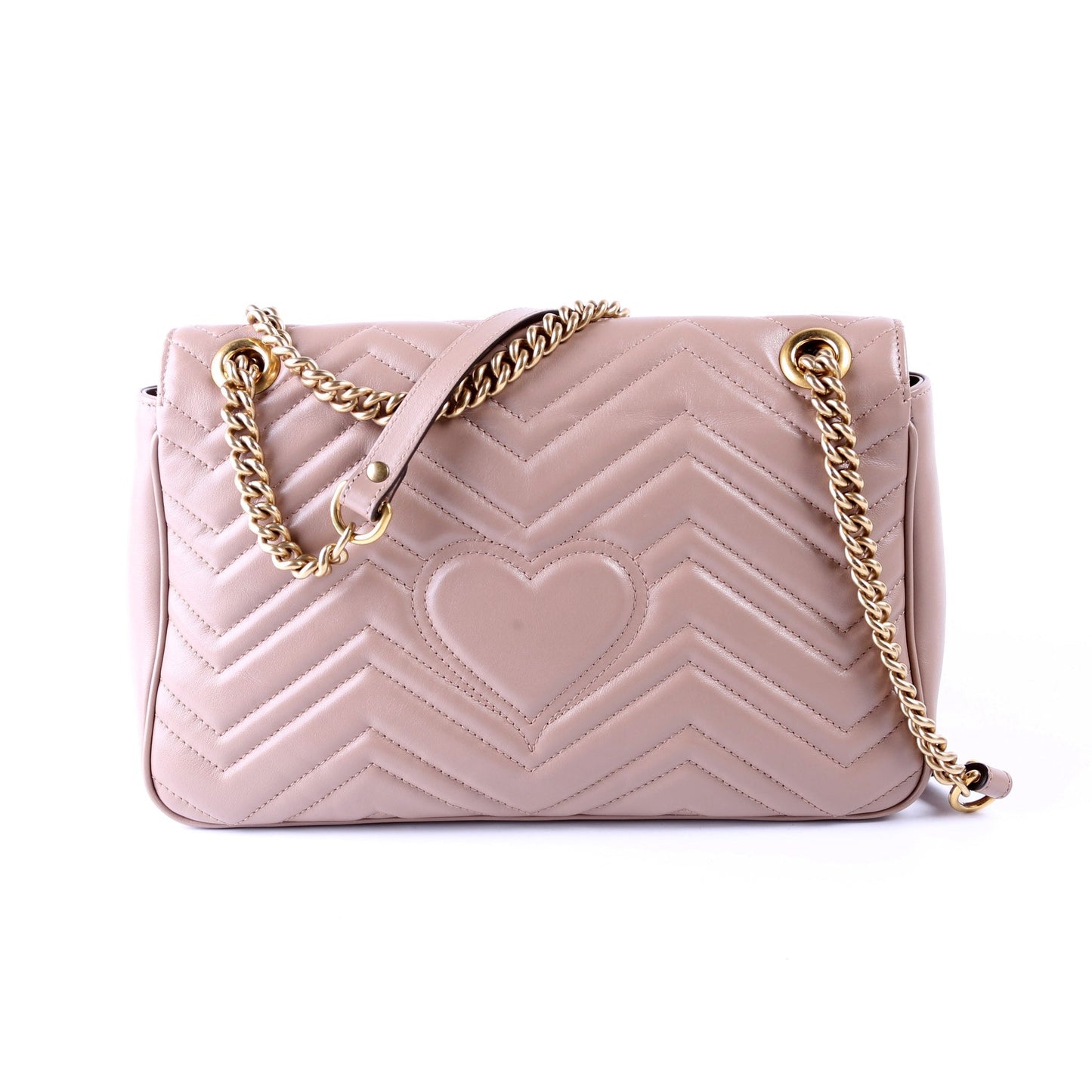 Gucci 443496 Marmont Leather Shoulder Medium Tan Bag