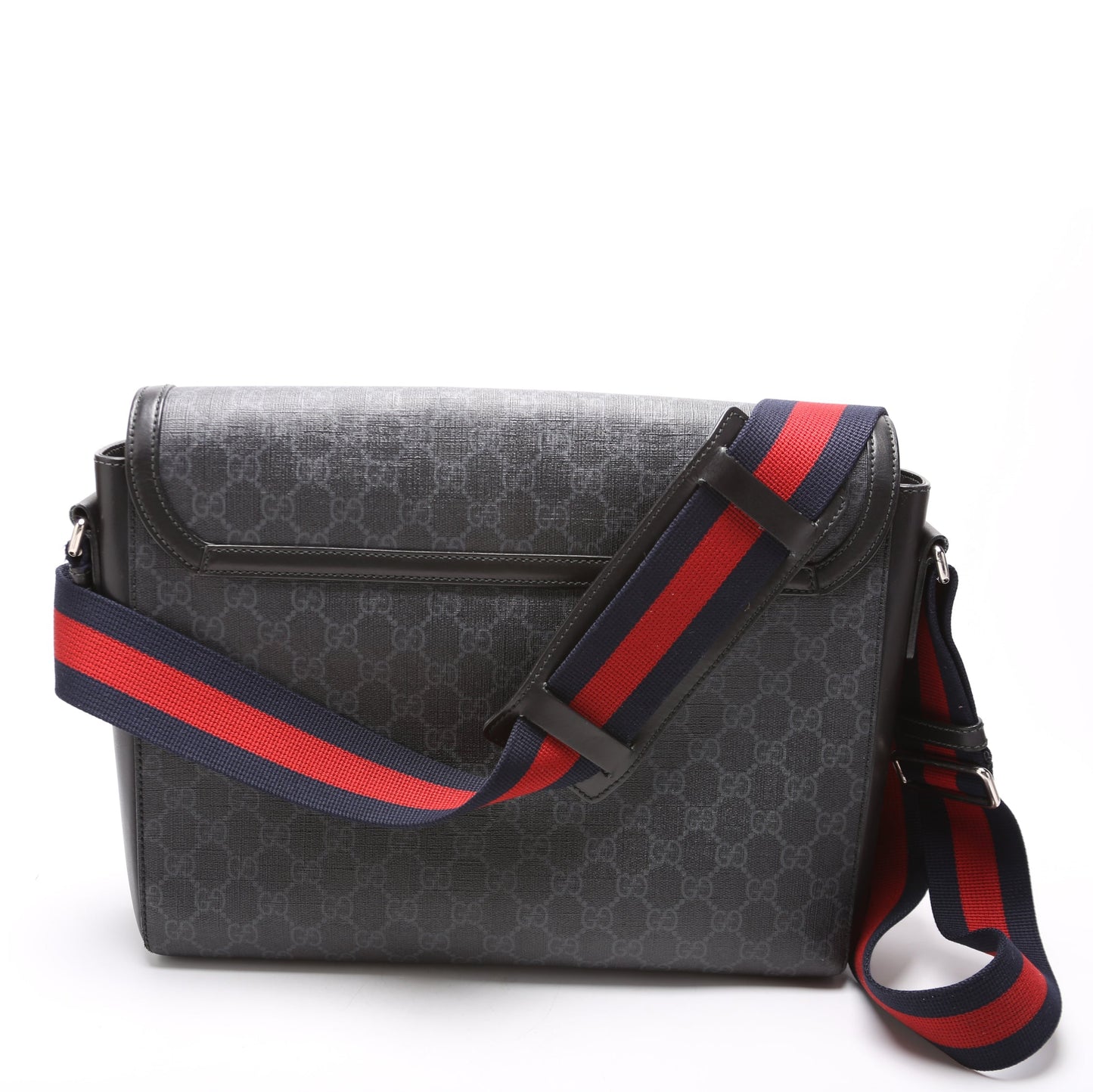 Gucci 474138 GG Supreme Messenger Black Bag