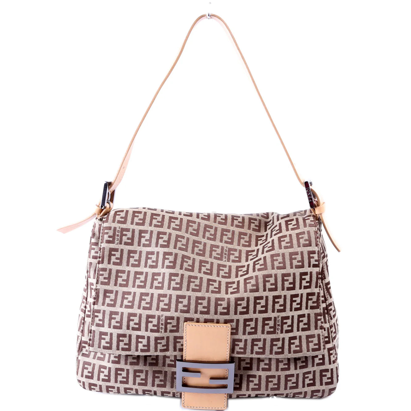 Fendi Mama Forever Zucchino Fabric Brown Bag