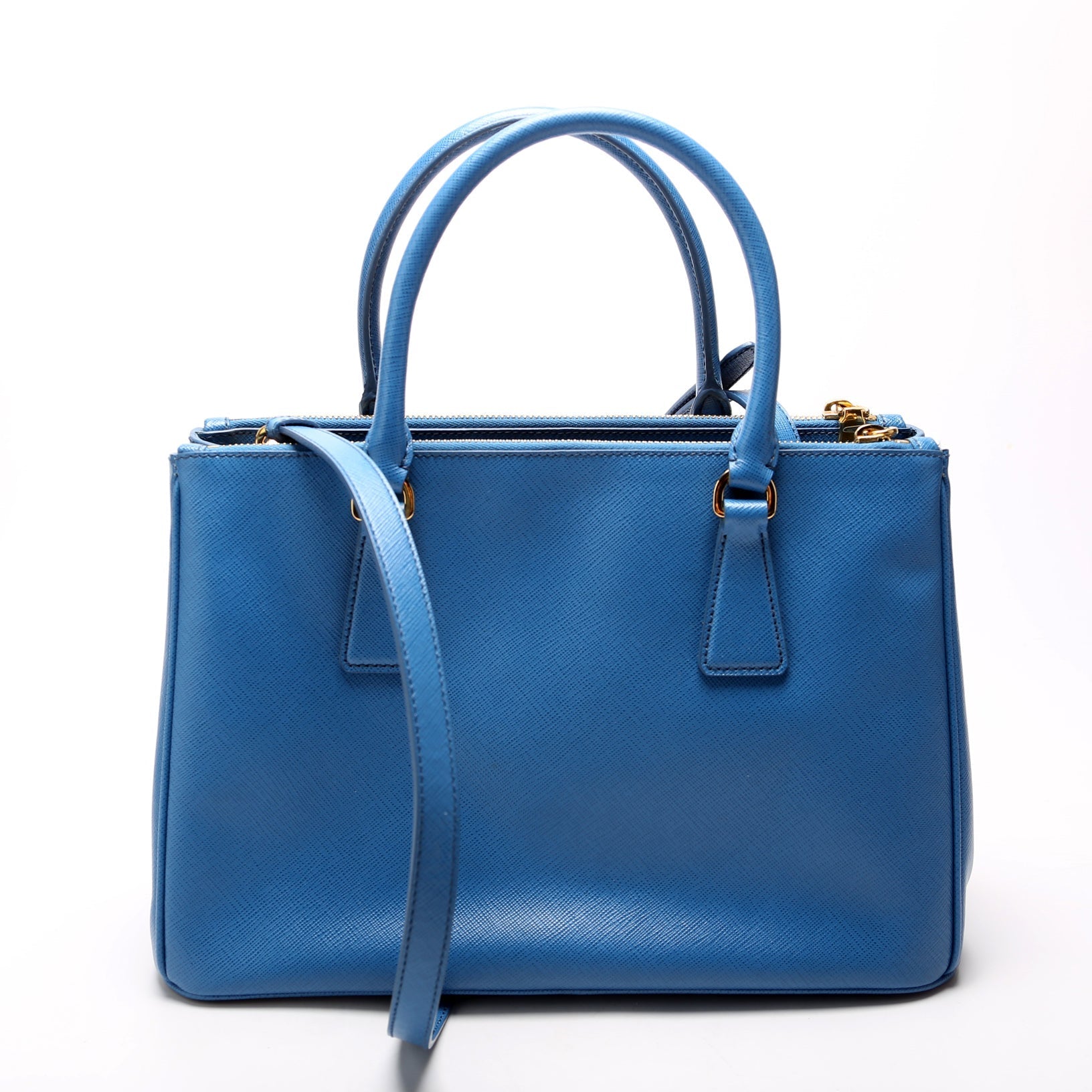 Prada Saffiano Galleria Small Blue Bag