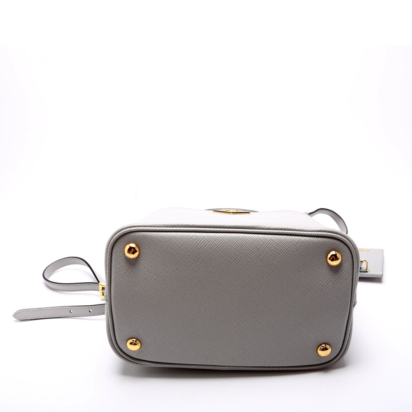 Prada 1BA212 Saffiano Cuir Medium Panier Grey Bag