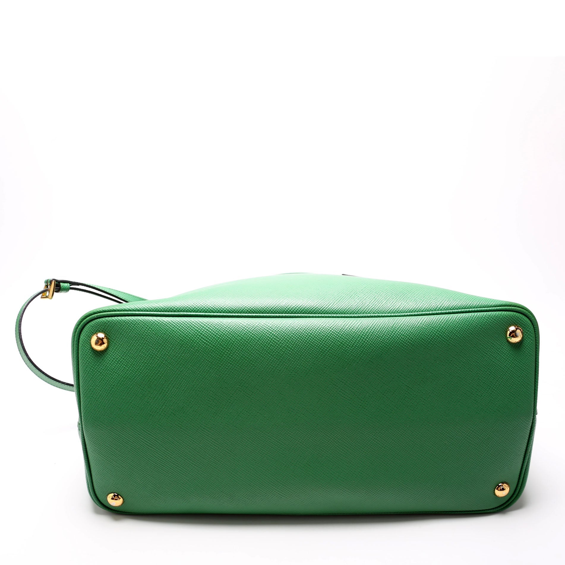 Prada Saffiano Cuir Double Large Green Bag